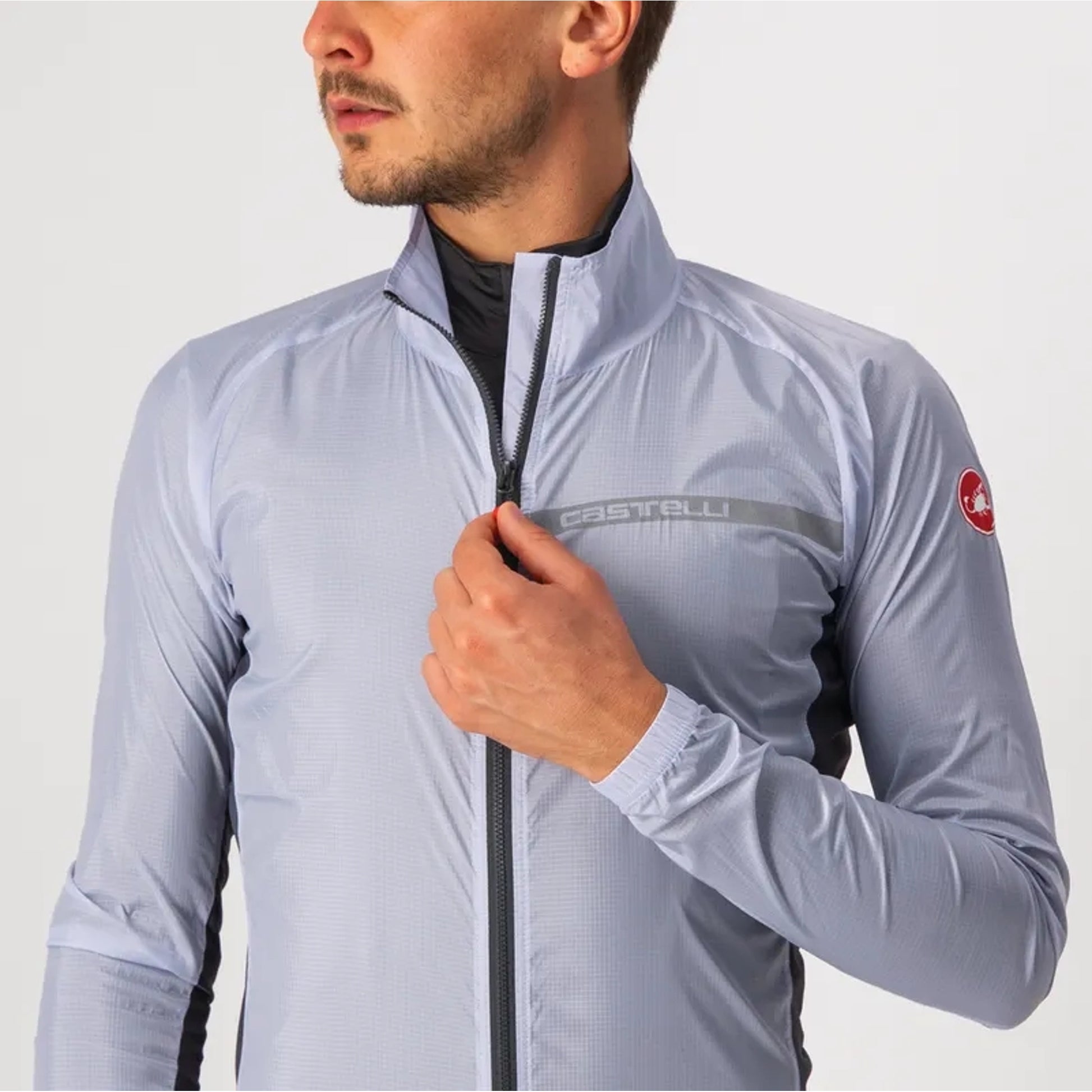 Castelli Squadra Stretch Wind Jacket Silver Grey/Dark Grey