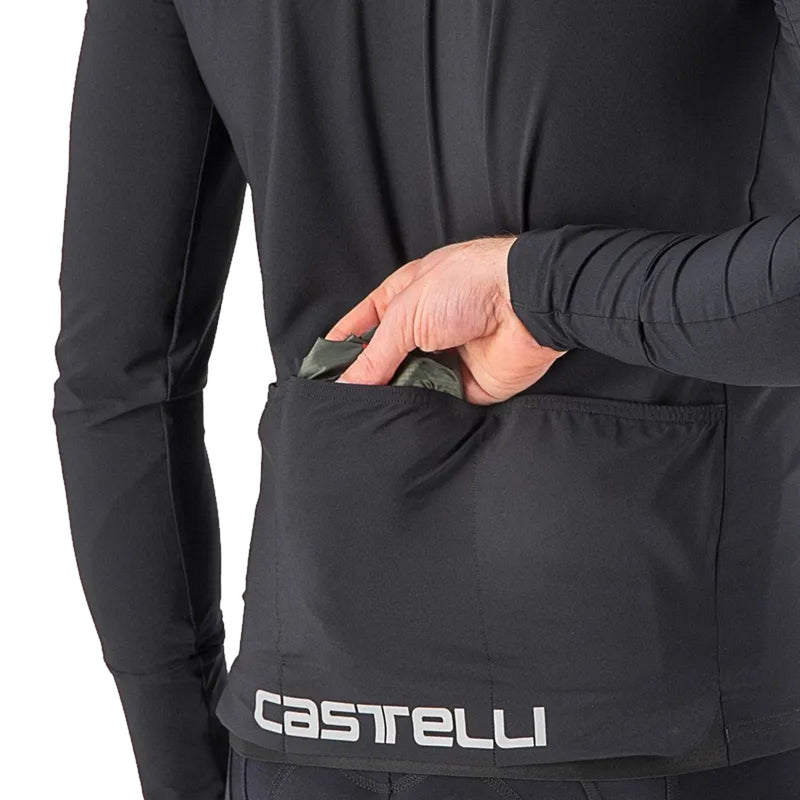 Castelli Men's Squadra Stretch Jacket Military Green/Dark Gray