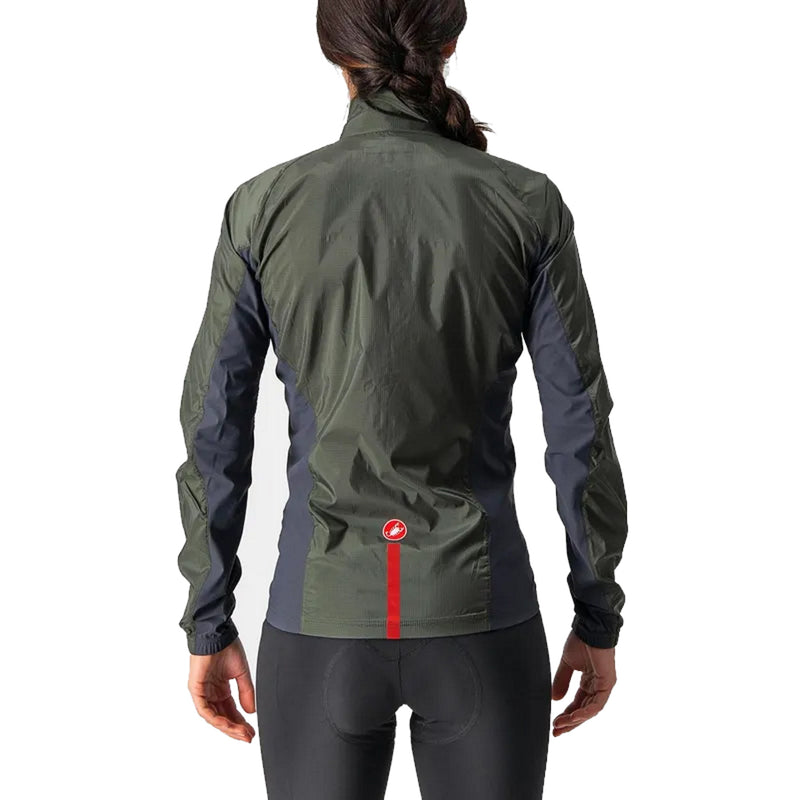 Castelli Squadra Stretch Women's Jacket Military Green/Dark Gray