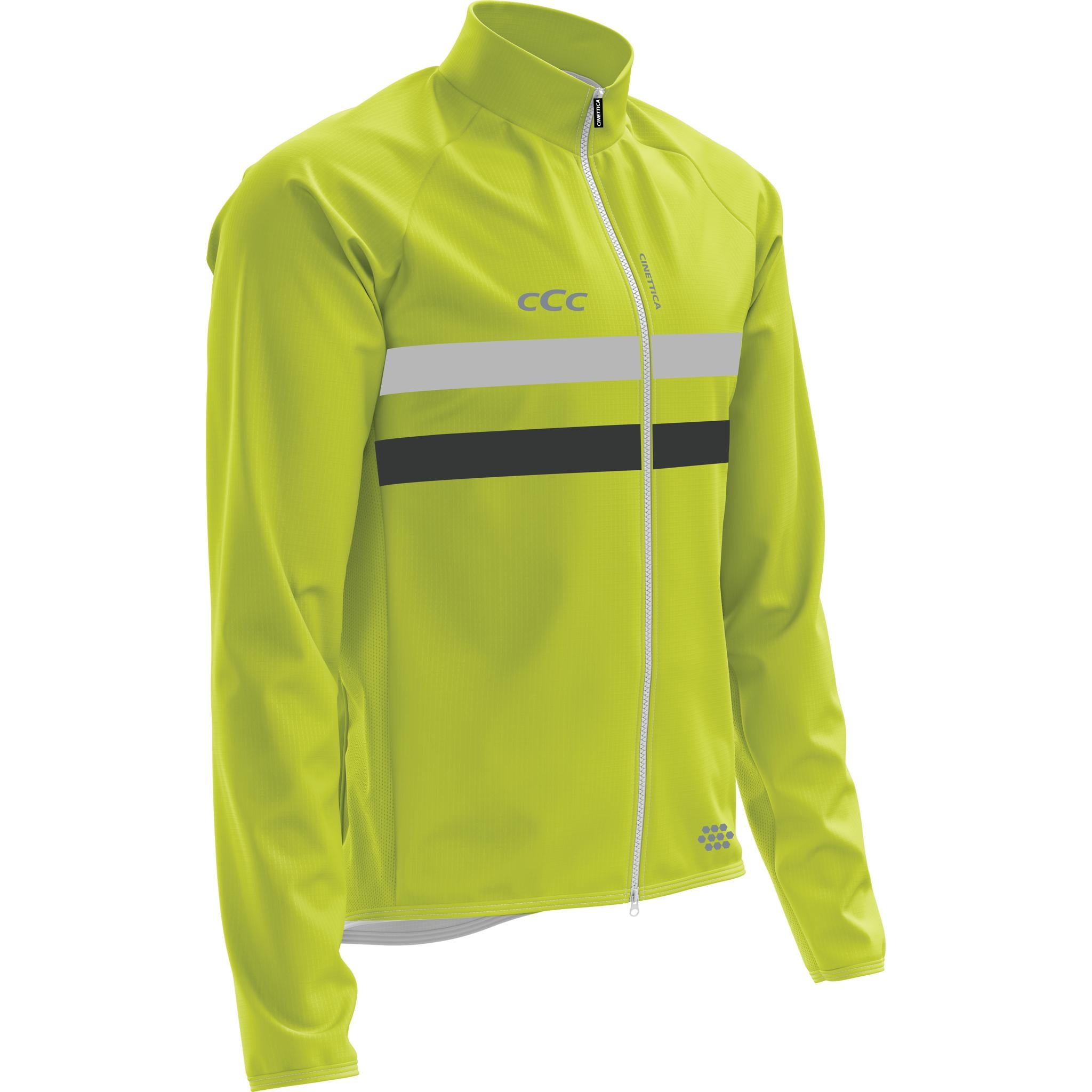 Cinettica Sprint Long Sleeve Wind Jacket Fluoro Yellow