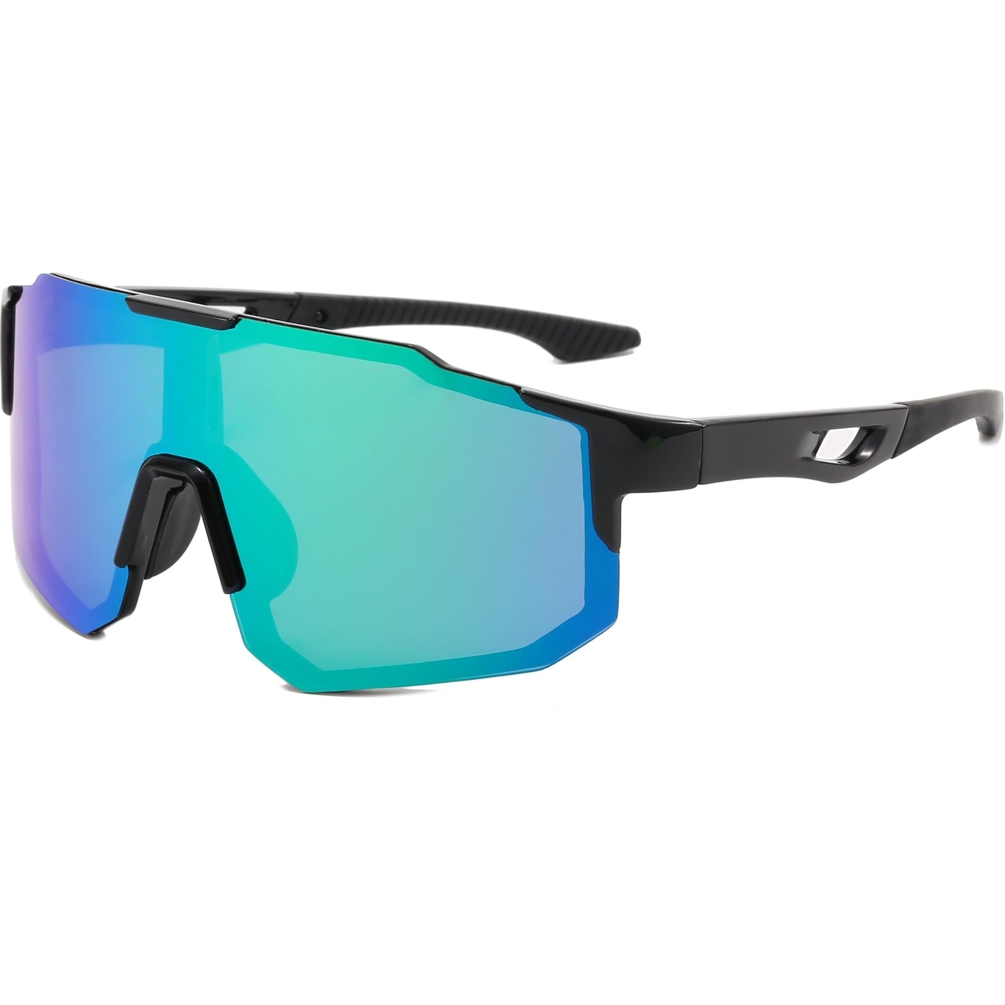 Cinettica C4 Polarised Sunglasses Black - Blue/Green Lens