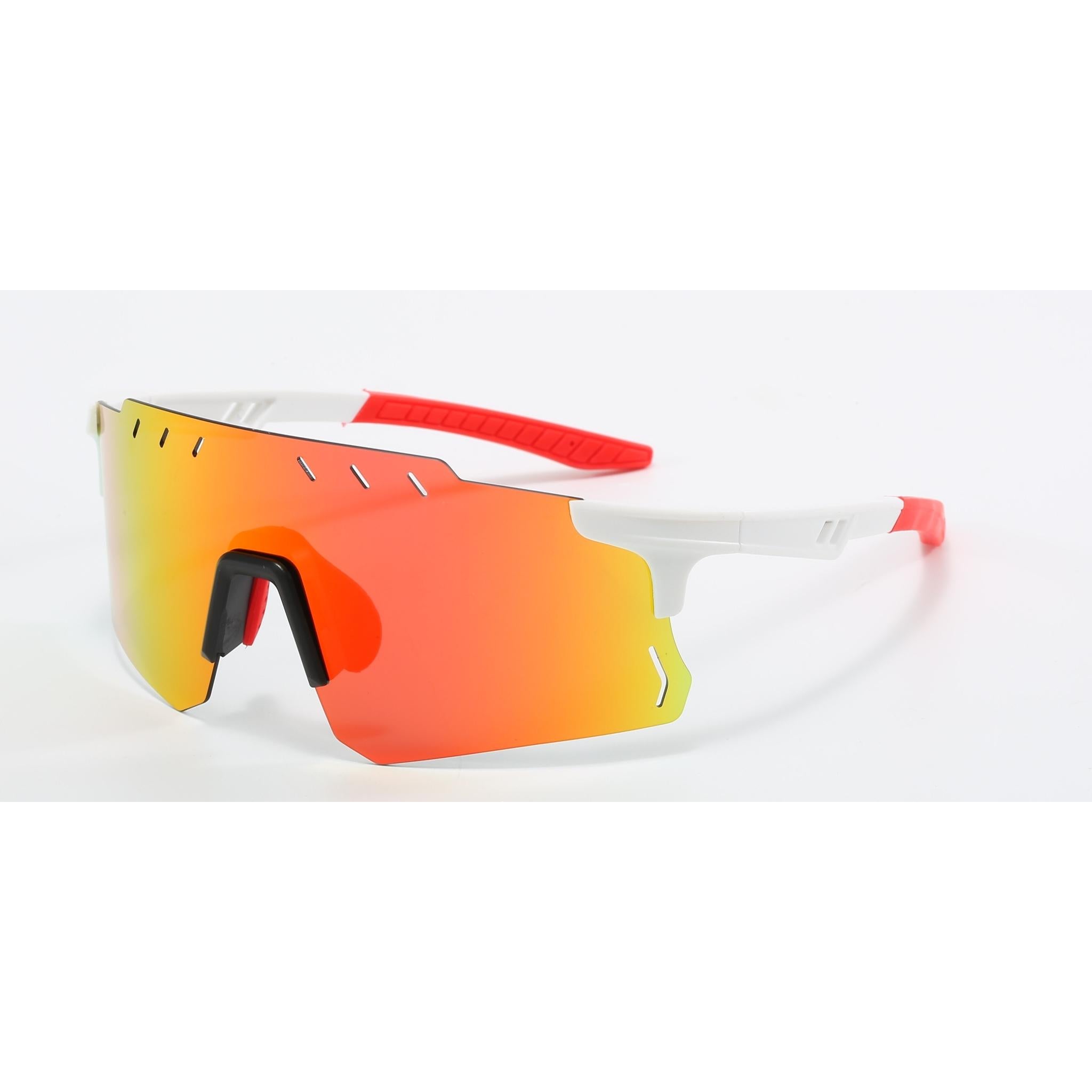 Cinettica C5 Polarised Sunglasses White - Red Lens
