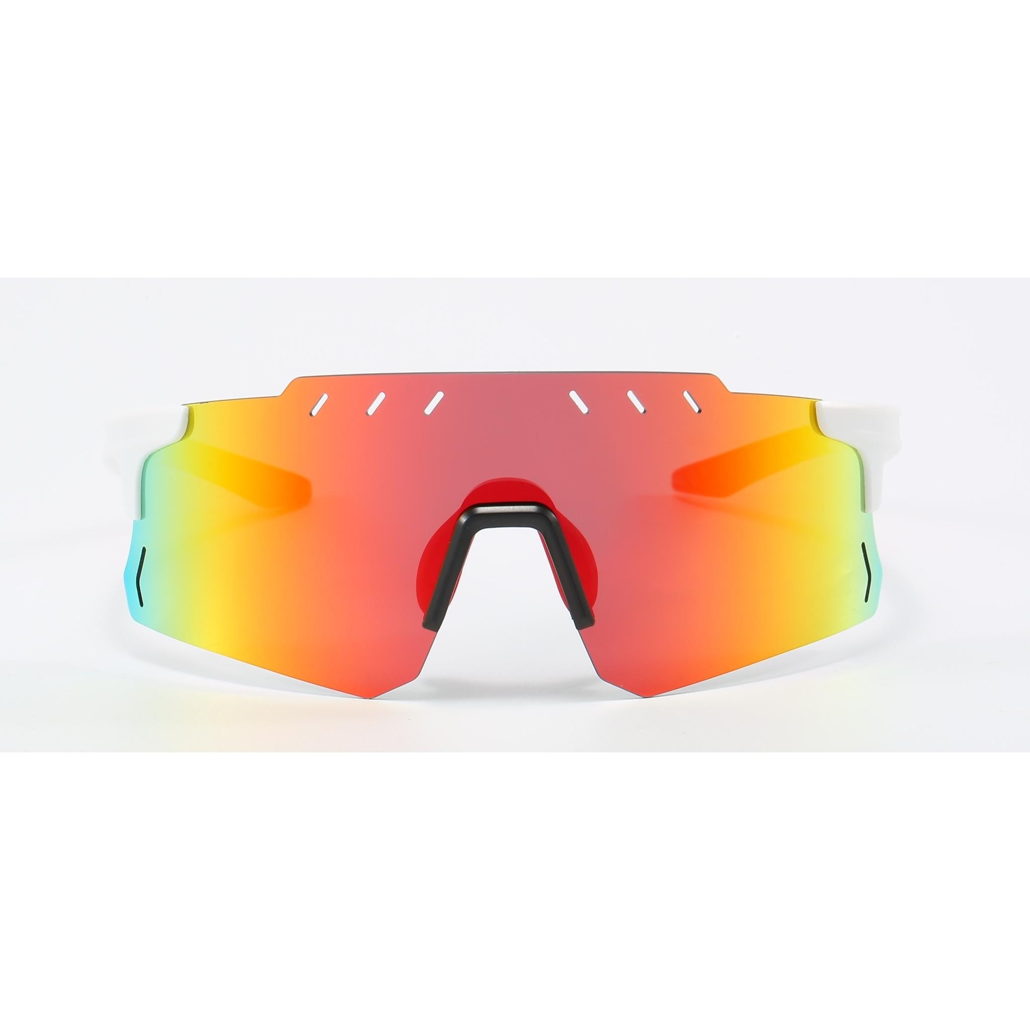 Cinettica C5 Polarised Sunglasses White - Red Lens