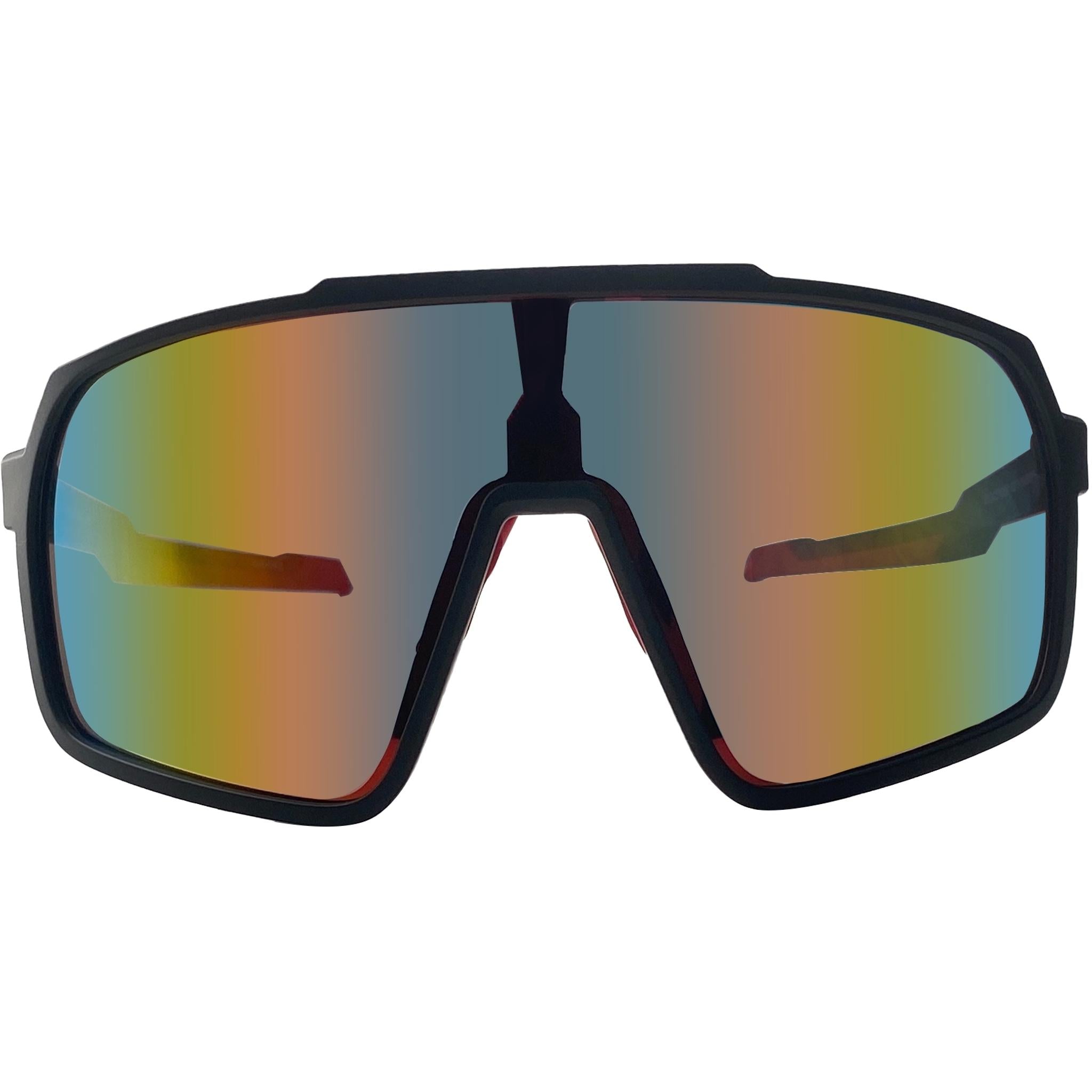 Cykal Descender Sunglasses Matte Black - Red Flash Lens