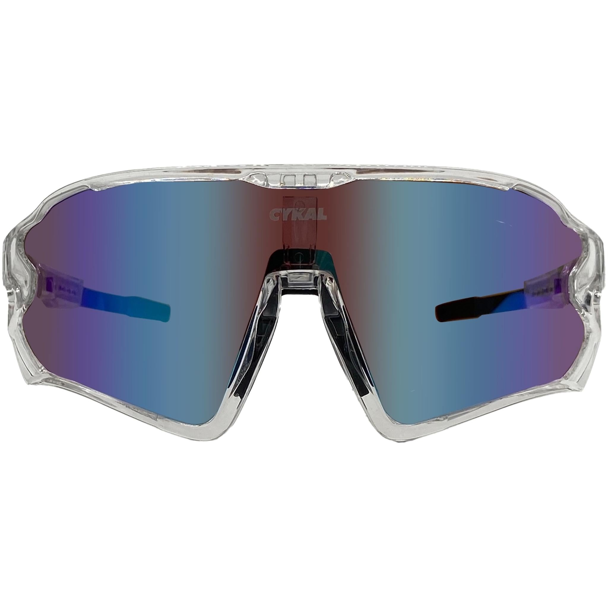 Cykal Enduro Sunglasses Clear - Blue Flash Lens