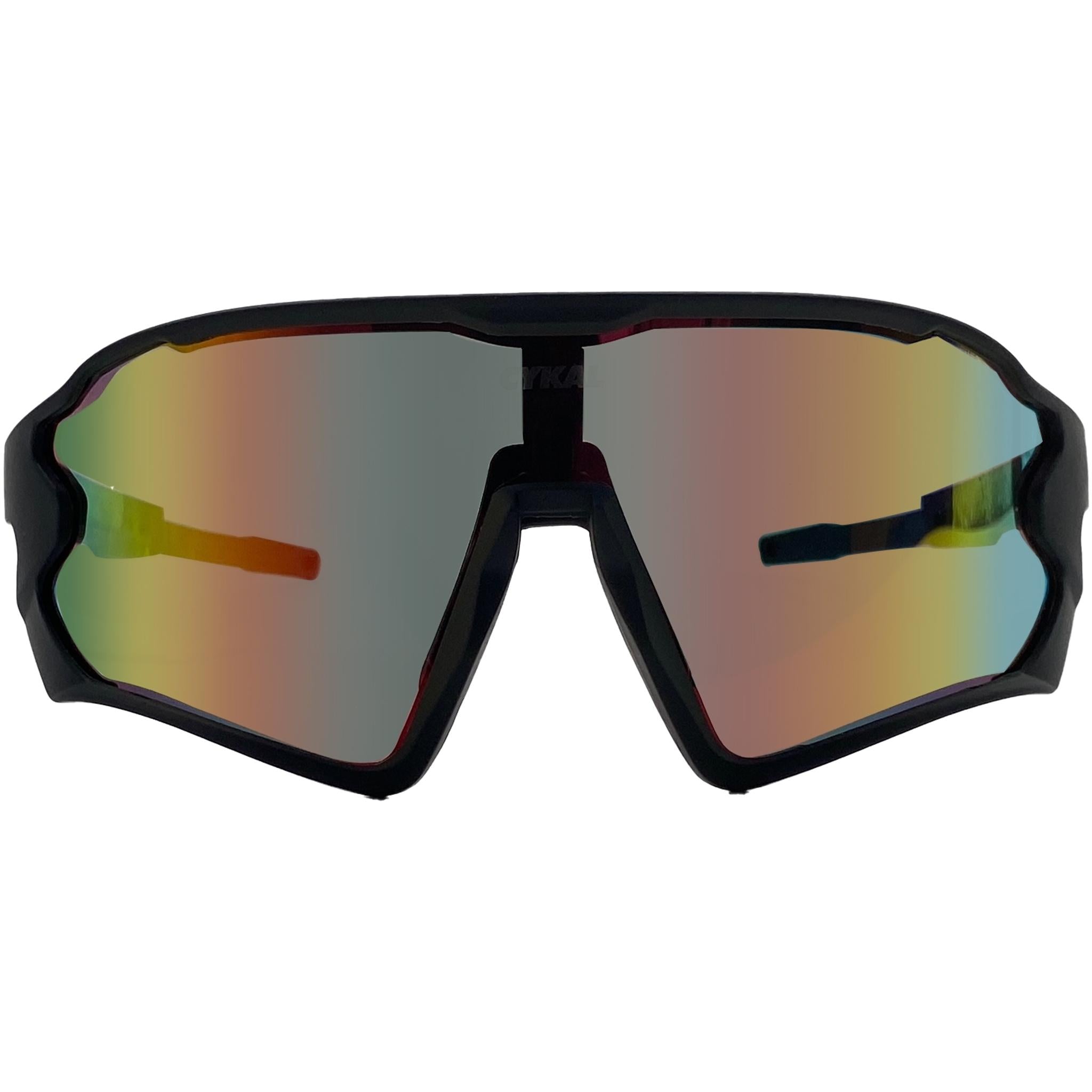 Cykal Enduro Sunglasses Matte Black - Red Flash Lens
