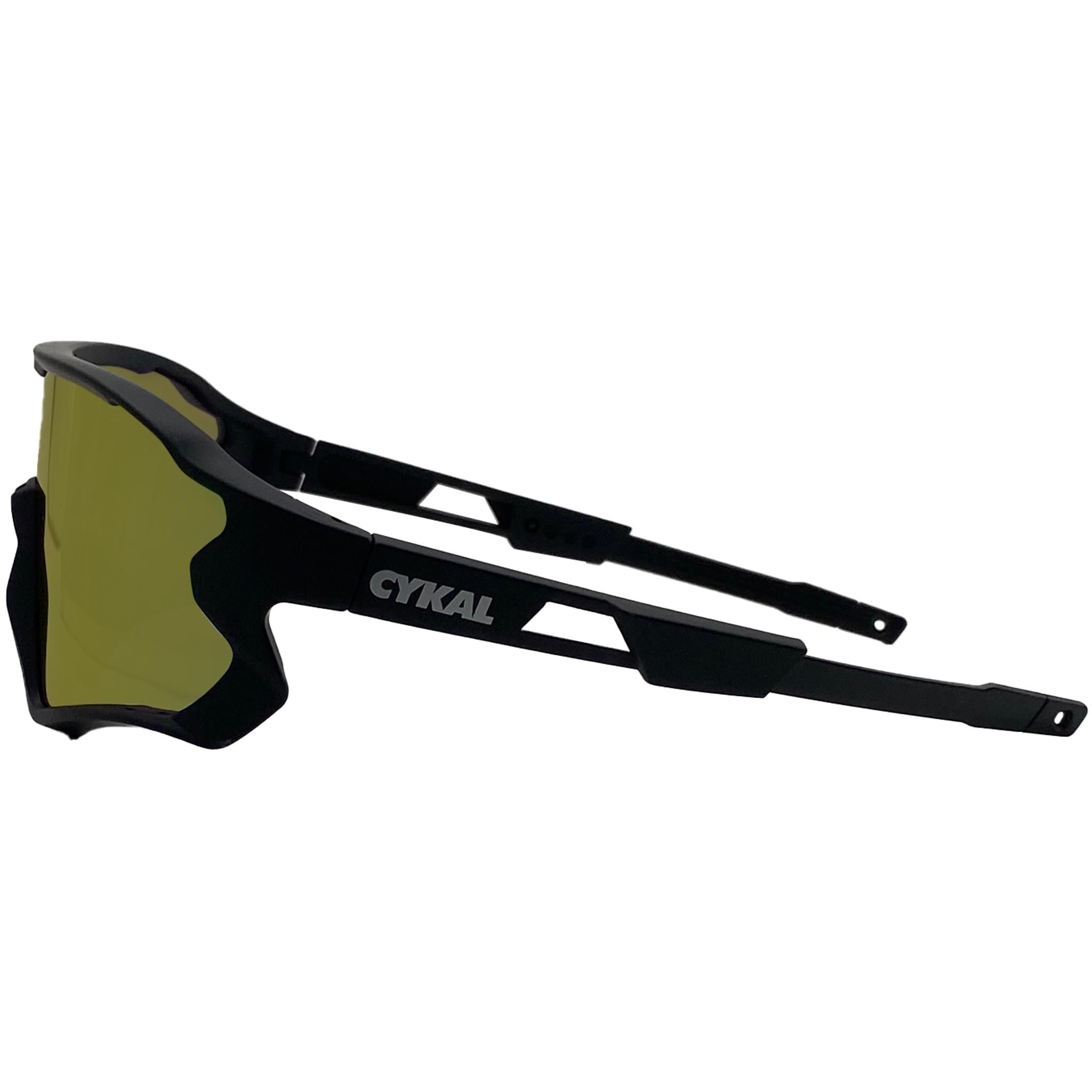 Cykal Enduro Sunglasses Matte Black - Red Flash Lens