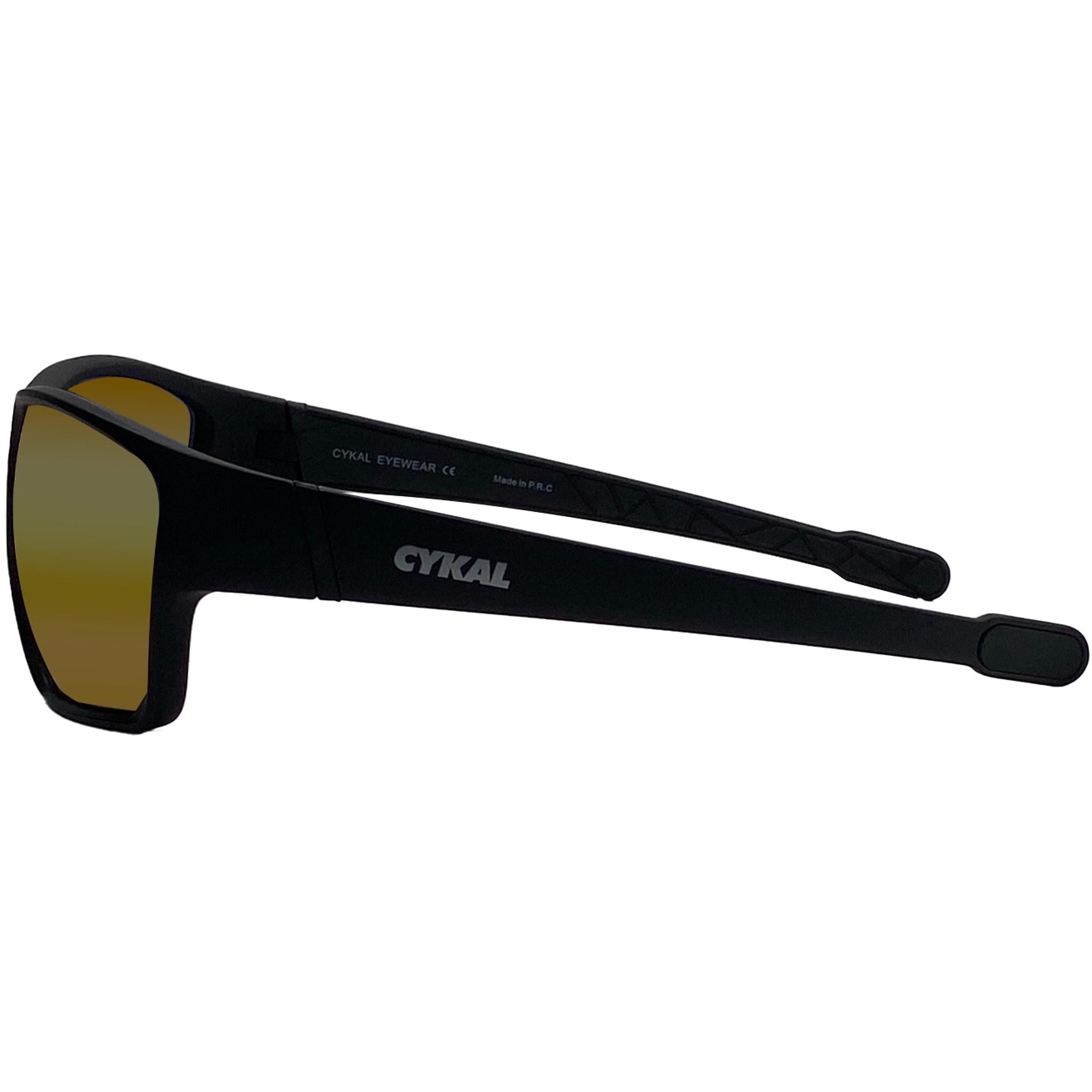 Cykal Limit Sunglasses Matte Black - Red Flash Polarised Lens