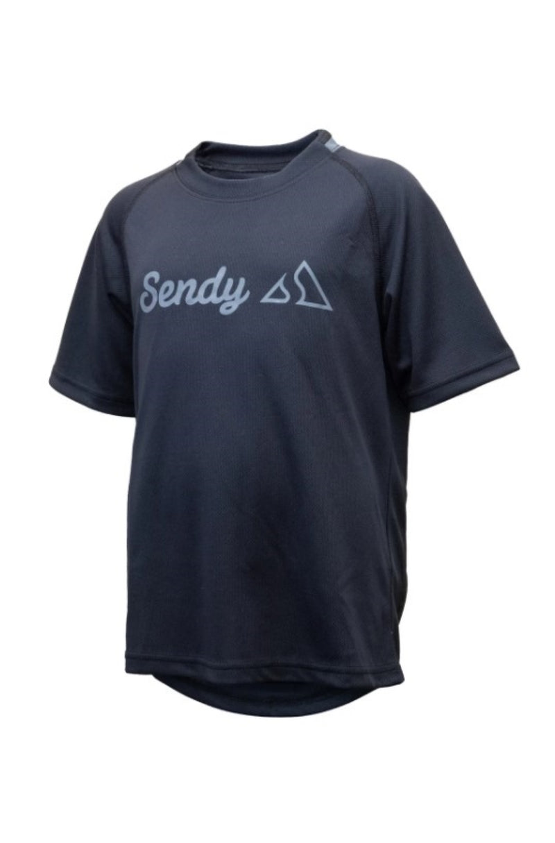 Sendy Send It Short Sleeve Youth MTB Jersey Bold Black
