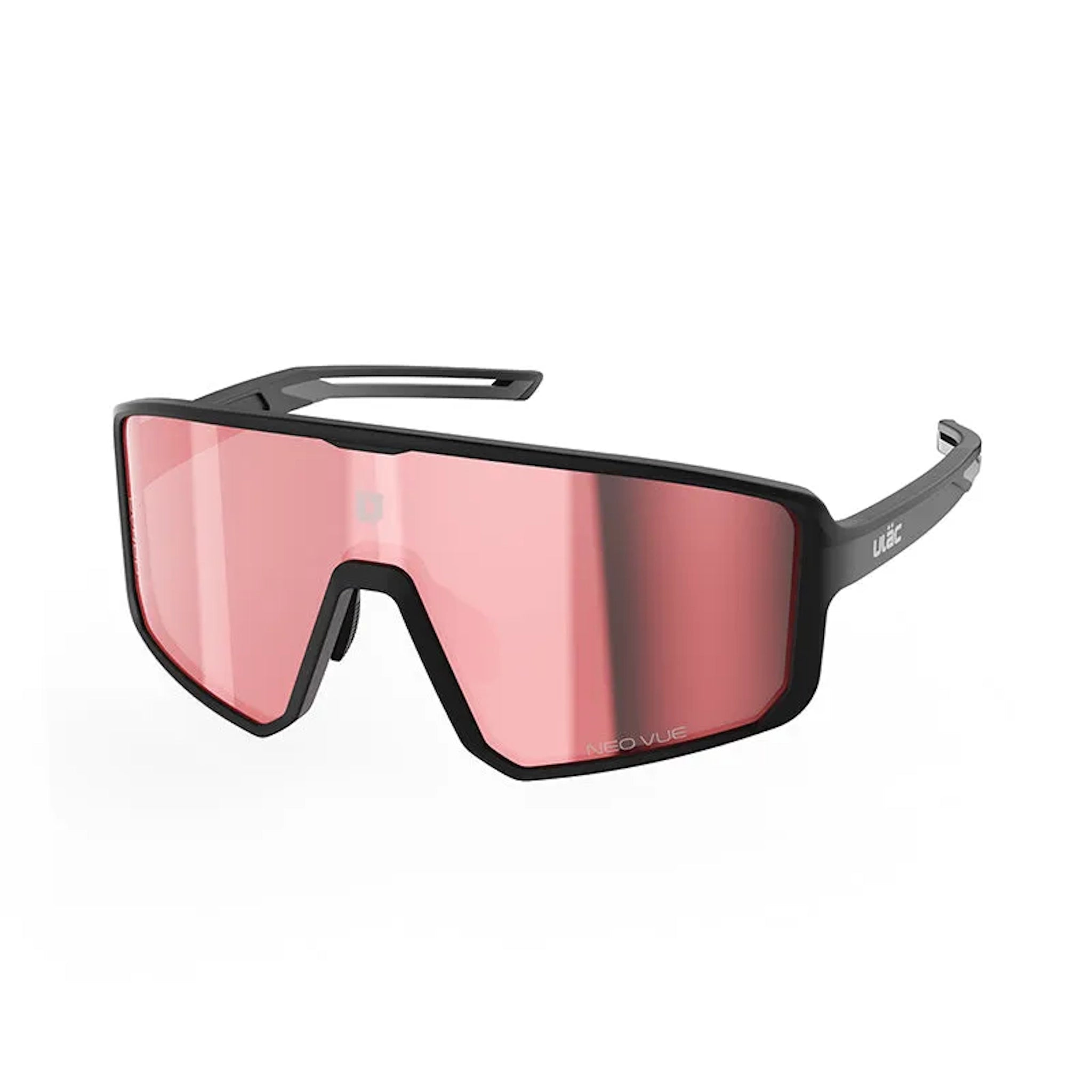 ULAC Neo Vue Luft Sunglasses Black/Rally Red + Clear Lens