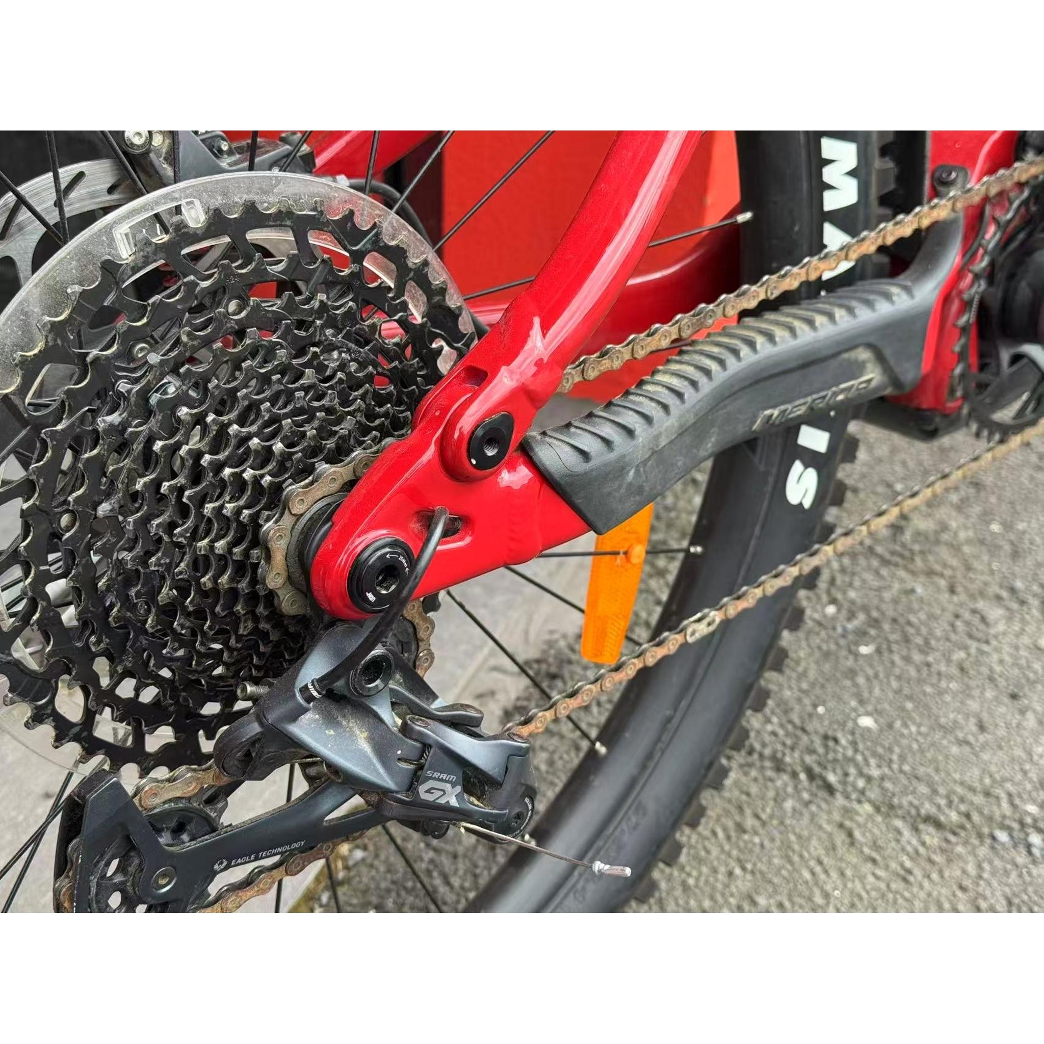 EX-DEMO Merida eOne-Eighty 700 Electric Enduro Bike 800Wh Battery Heritage Red/Brown (Large)