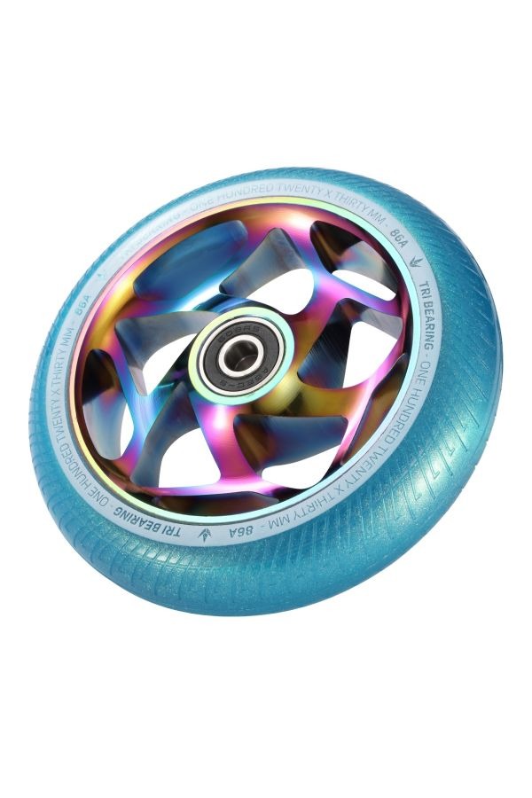 Envy Tri Bearing Wheel Oil Slick/Teal 120mm x 30mm