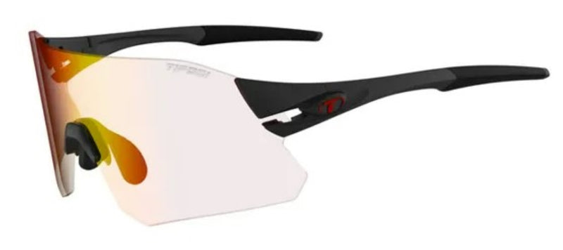 Tifosi Rail Cycling Glasses Matte Black/Clarion Red Fototec Lens