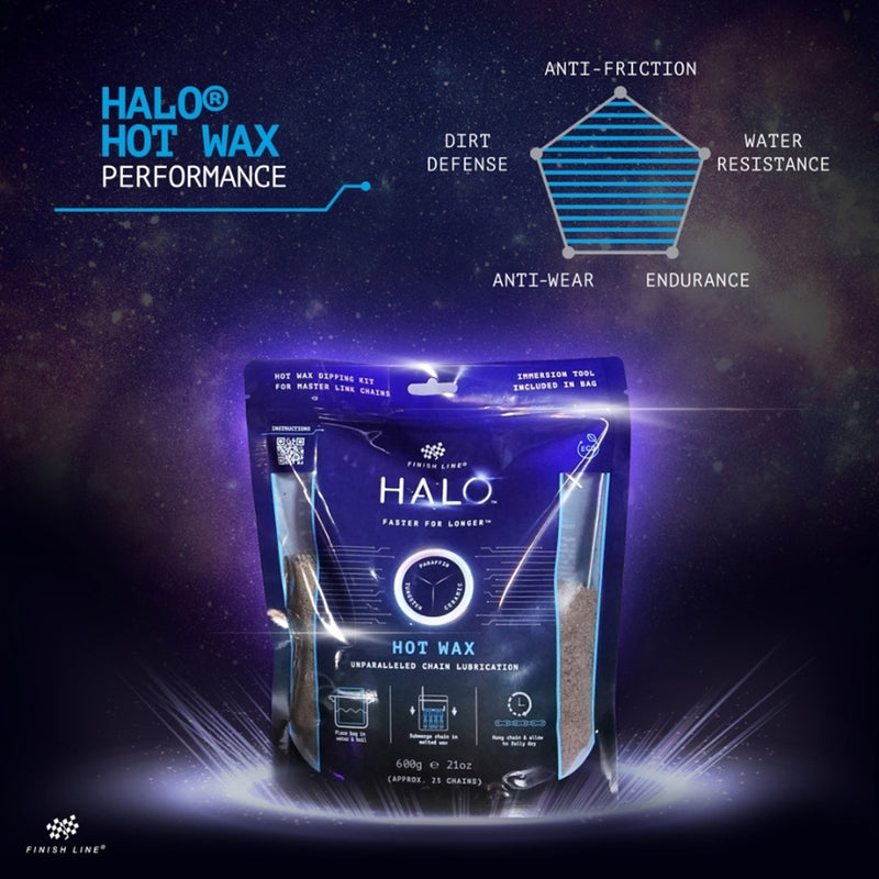 Finishline Halo Hot Wax Lubricant 600G (Granular In Bag) + Immersion Tool