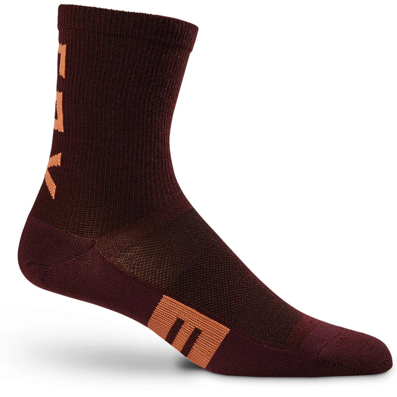 Fox Women's 6 Inch Flexair Merino Socks Dark Maroon