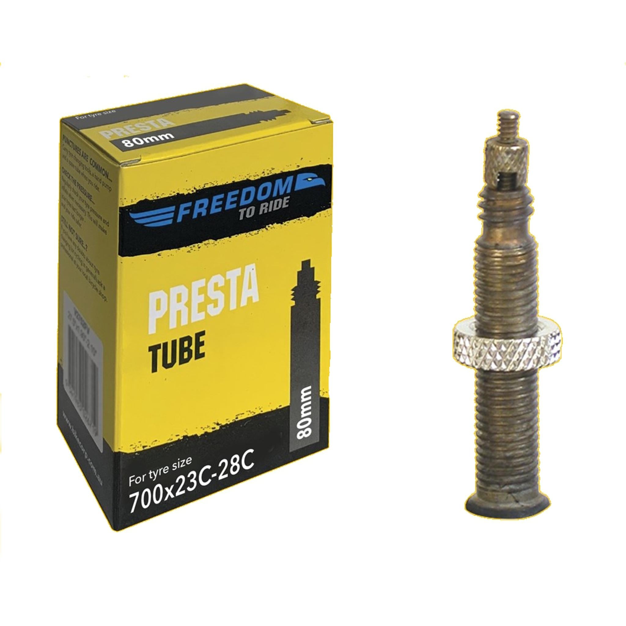 Freedom Presta Valve Inner Tube 80mm 700x23-28c