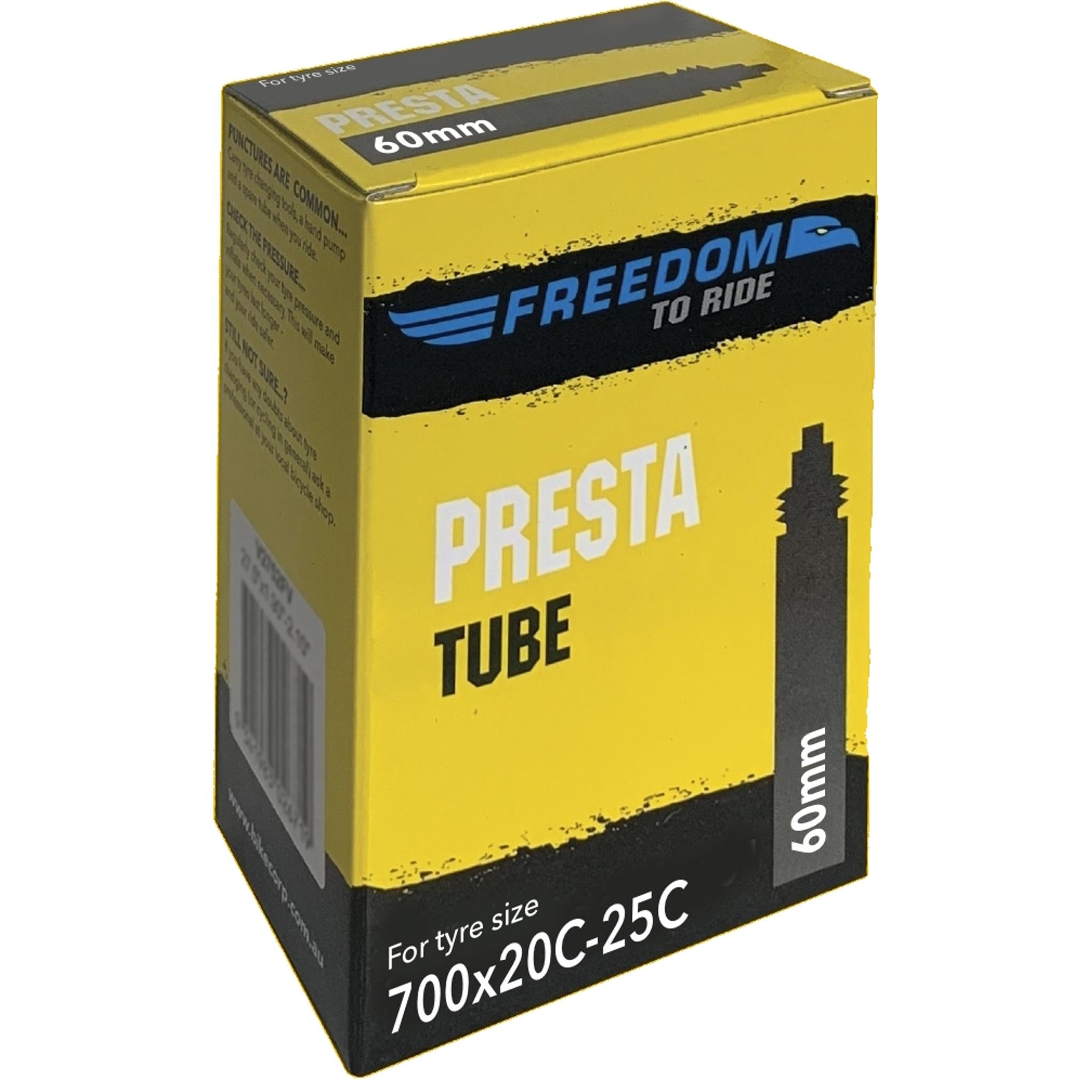 Freedom Presta Valve Tube 700x18-25c 60mm