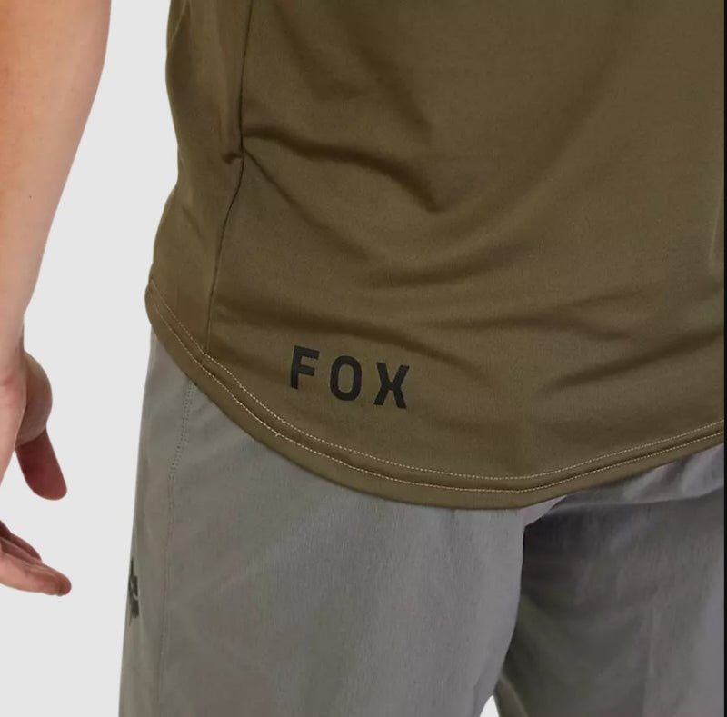 Fox Ranger Lab Head Short Sleeved MTB Jersey Olive Green