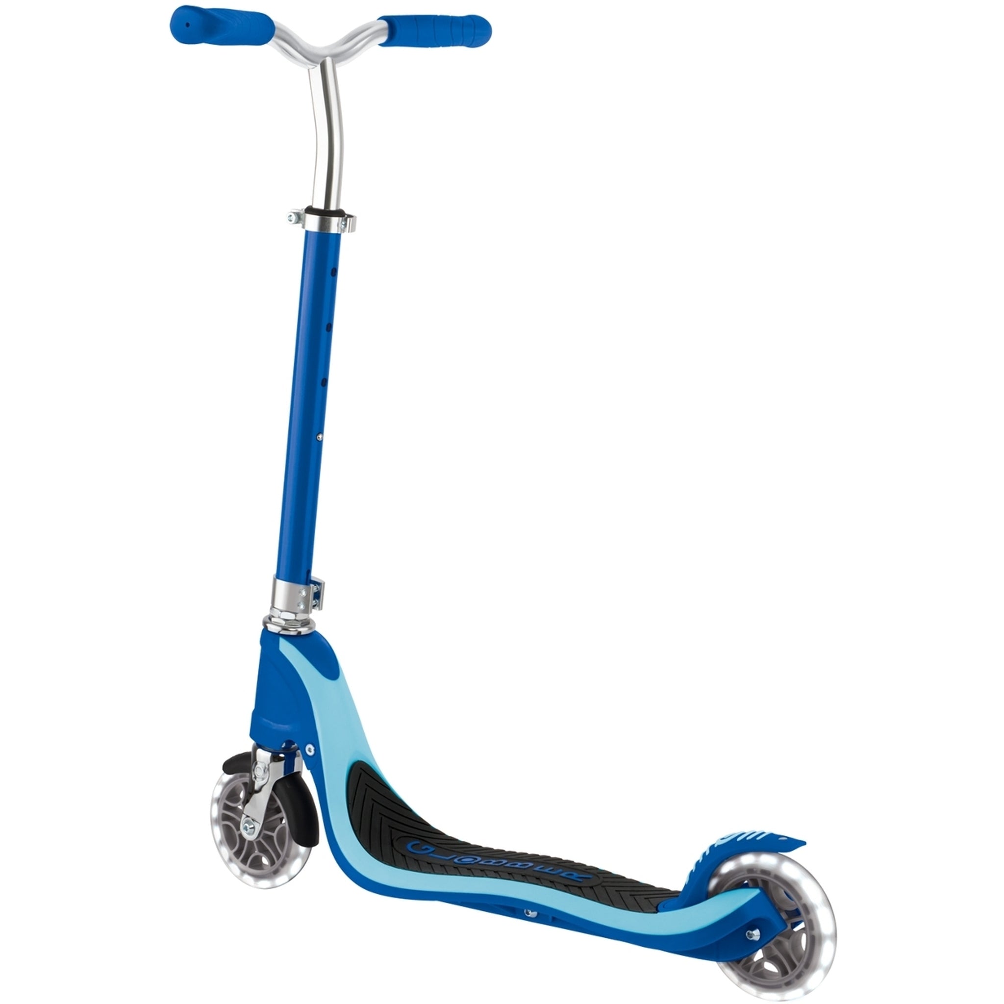 Globber Flow 125 Kids Scooter with Light Up Wheels Navy Blue