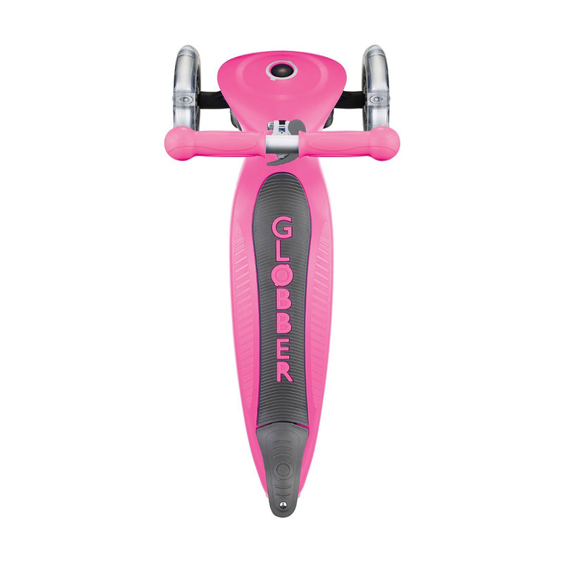 Globber Kids Primo Foldable Lights Scooter Neon Pink