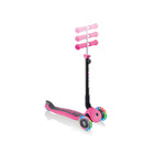 Globber Go Up Foldable Plus Lights 3 Wheel Kids Scooter Pink (Light Up Wheels)