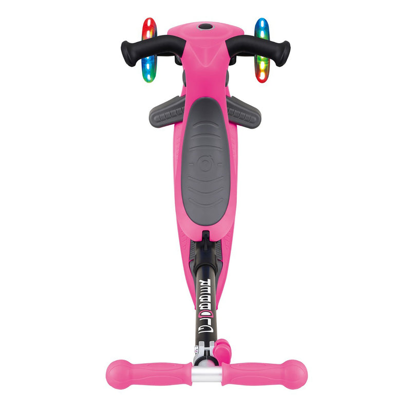 Globber Go Up Foldable Plus Lights 3 Wheel Kids Scooter Pink (Light Up Wheels)