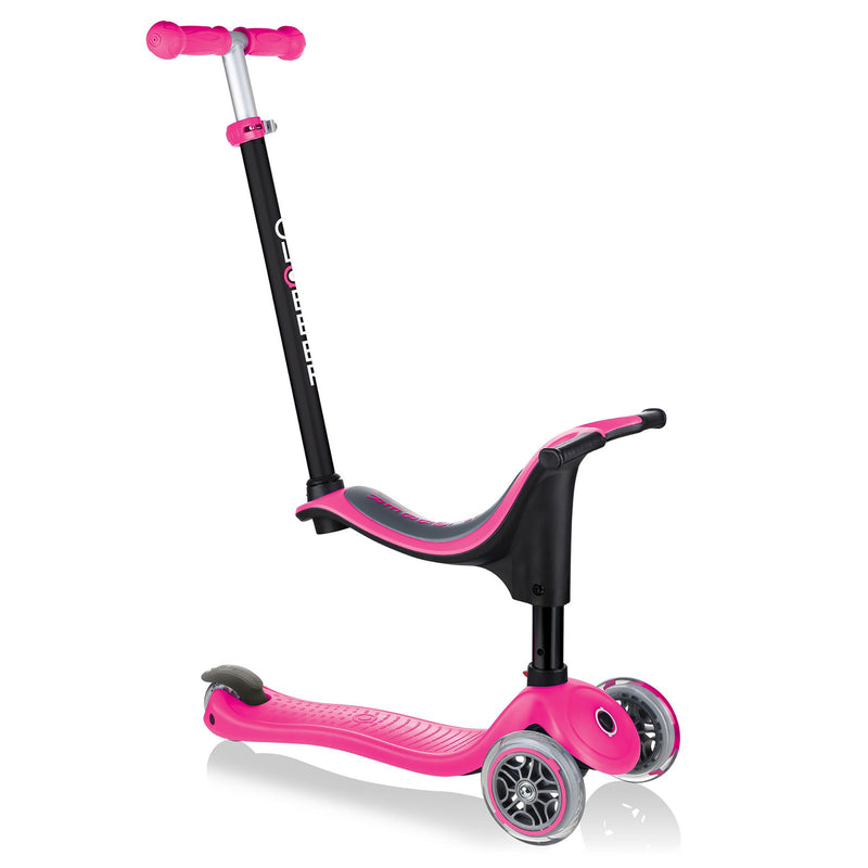Globber Kids Go Up Sporty Convertible Scooter Deep Pink