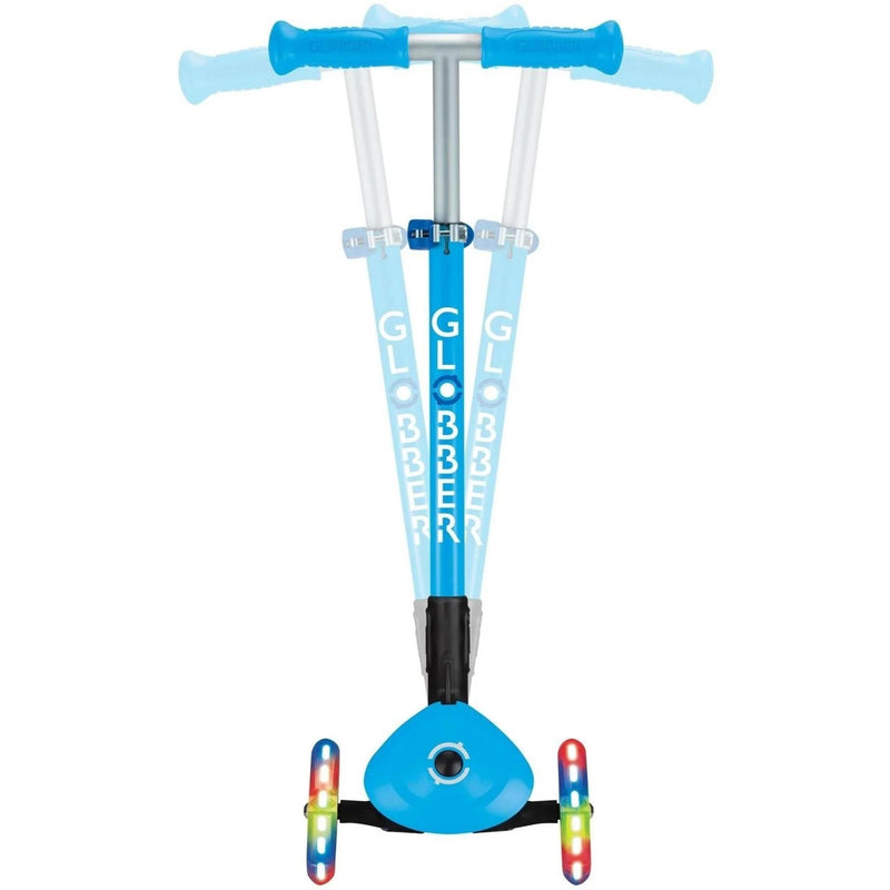 Globber Primo Foldable Scooter with Light Up Wheels Sky Blue/Navy Blue