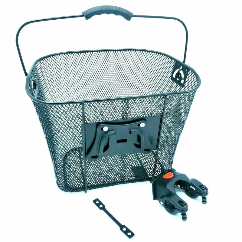 Oxford Basket Large Wire W/QR Bracket Black