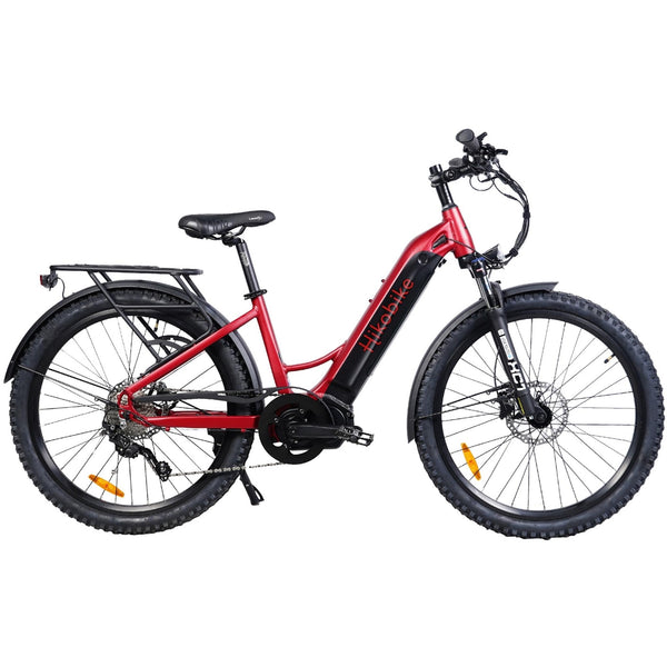 Hiko Vibe Electric Hybrid Bike 672Wh Battery Red