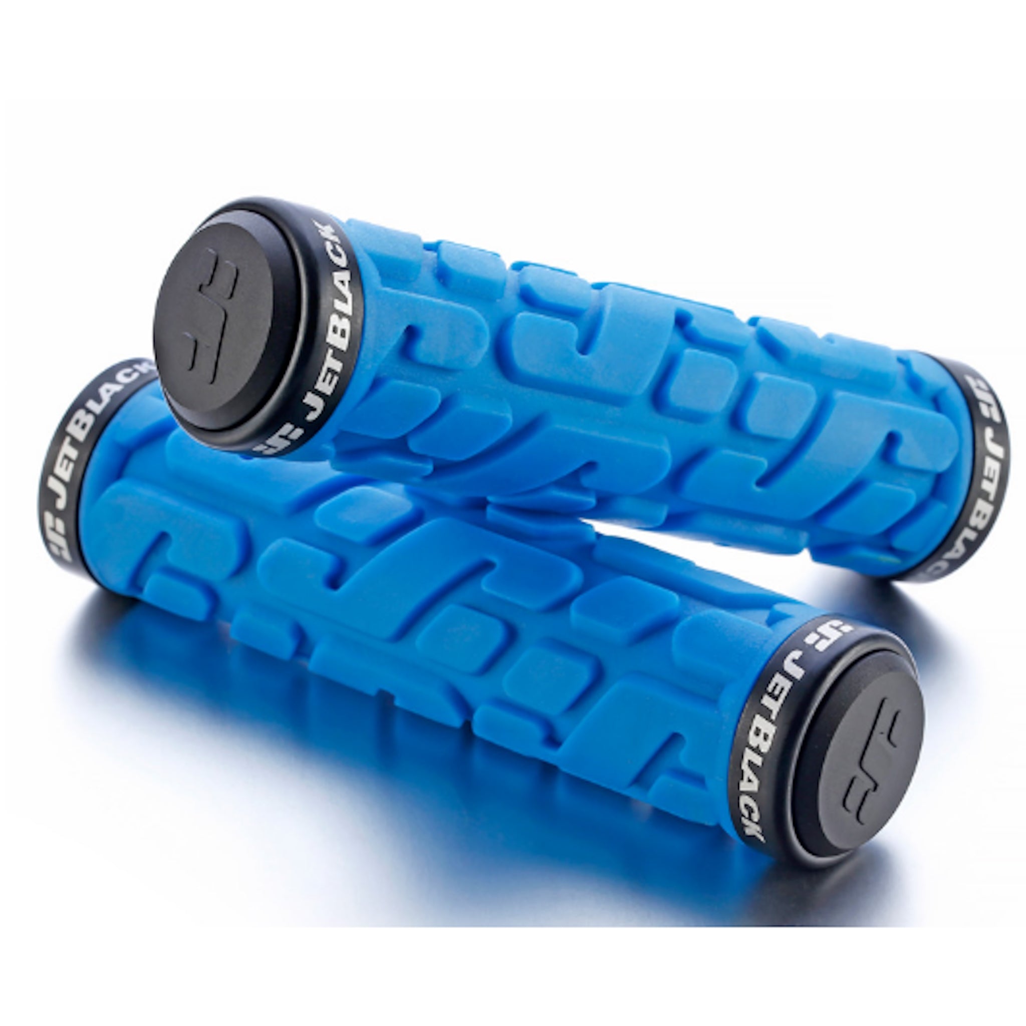 JetBlack Rivet LockOn Grips Light Blue/Black