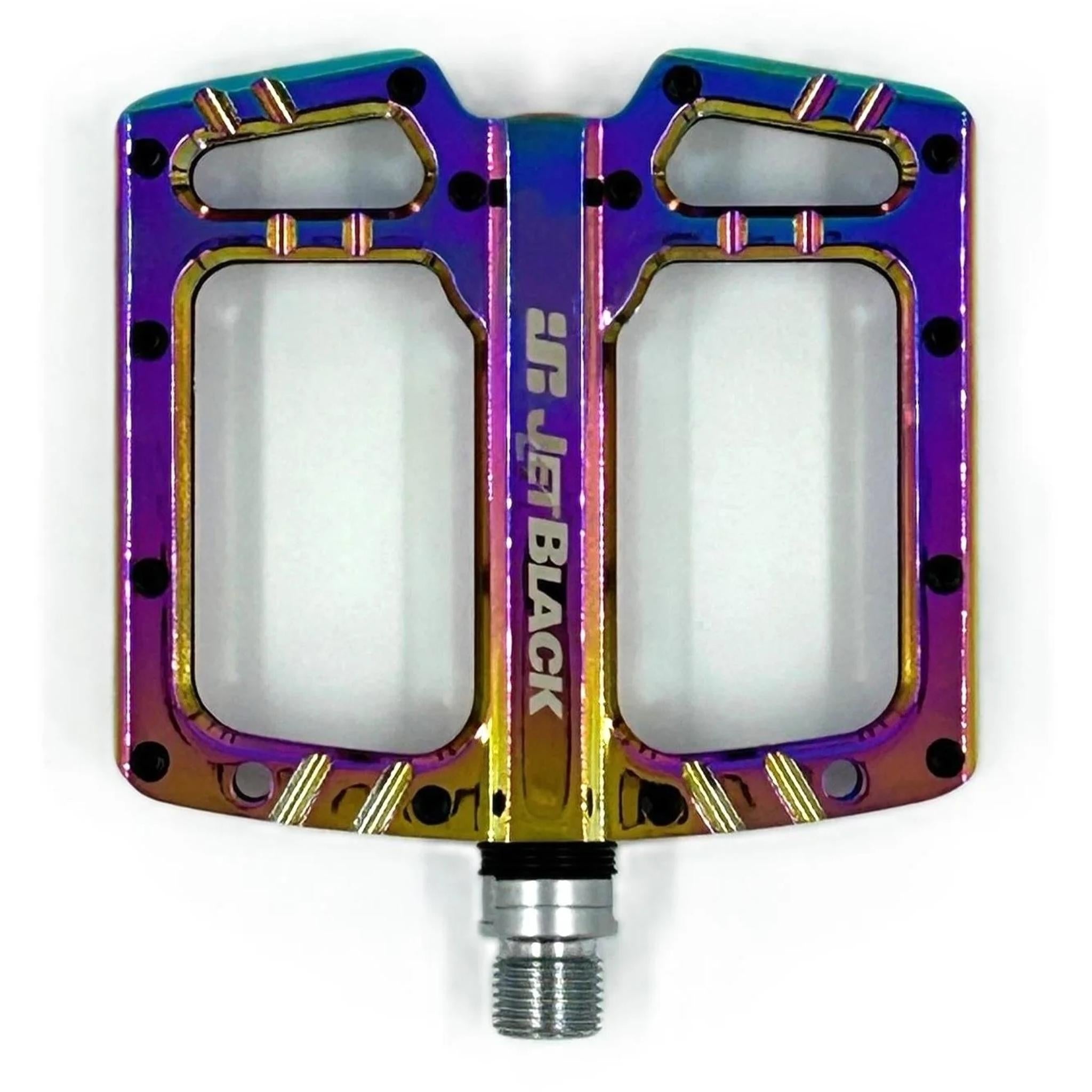 JetBlack Ultralite Low Profile MTB Pedals Oil Slick