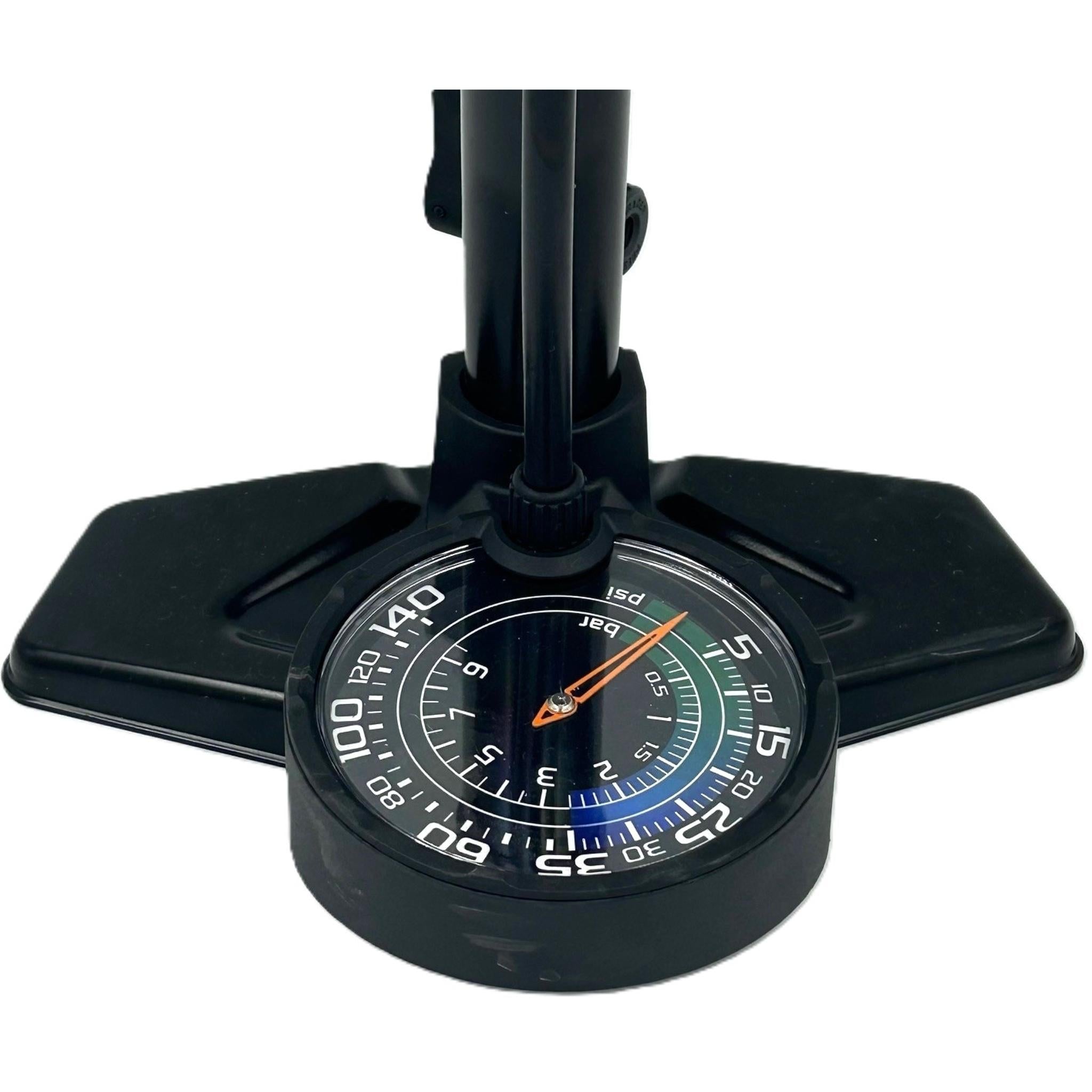 Jetblack Biggest Fella 2.0 Dual Gauge Floor Pump for MTB & Road Black