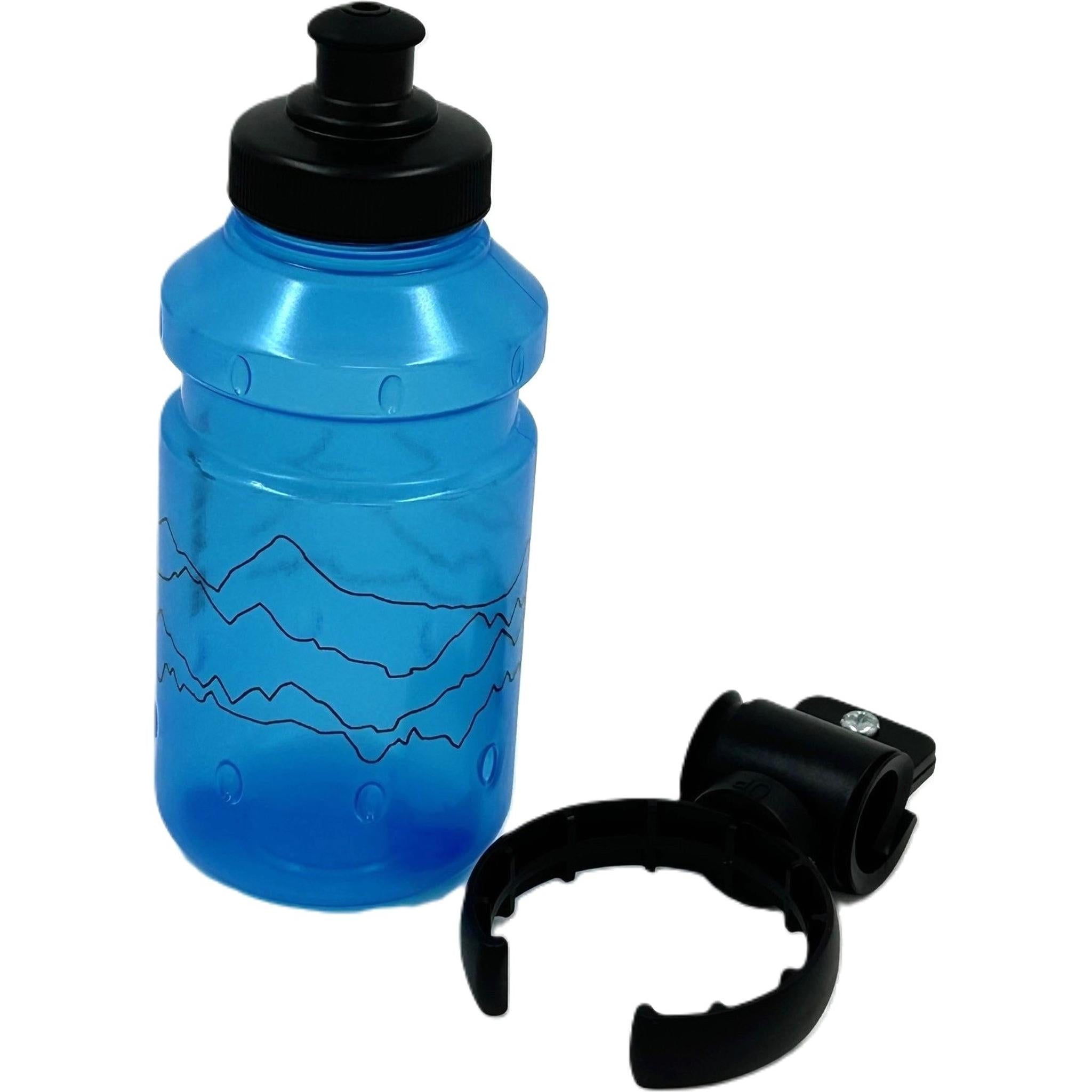 Jetblack Kids Water Bottle 350ml w/ Holder Blue