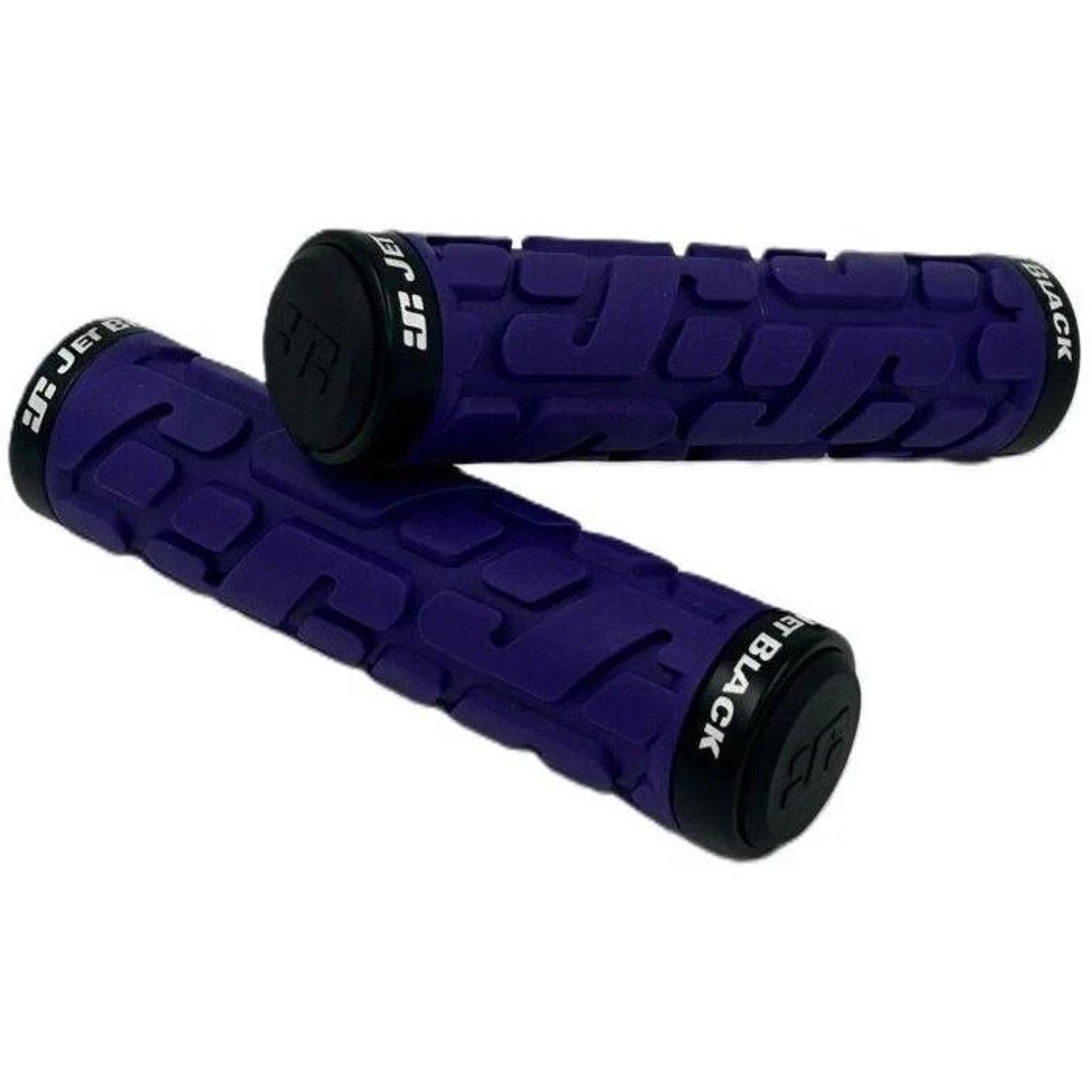 Jetblack Rivet Lock On Grips  Purple/Black Rings