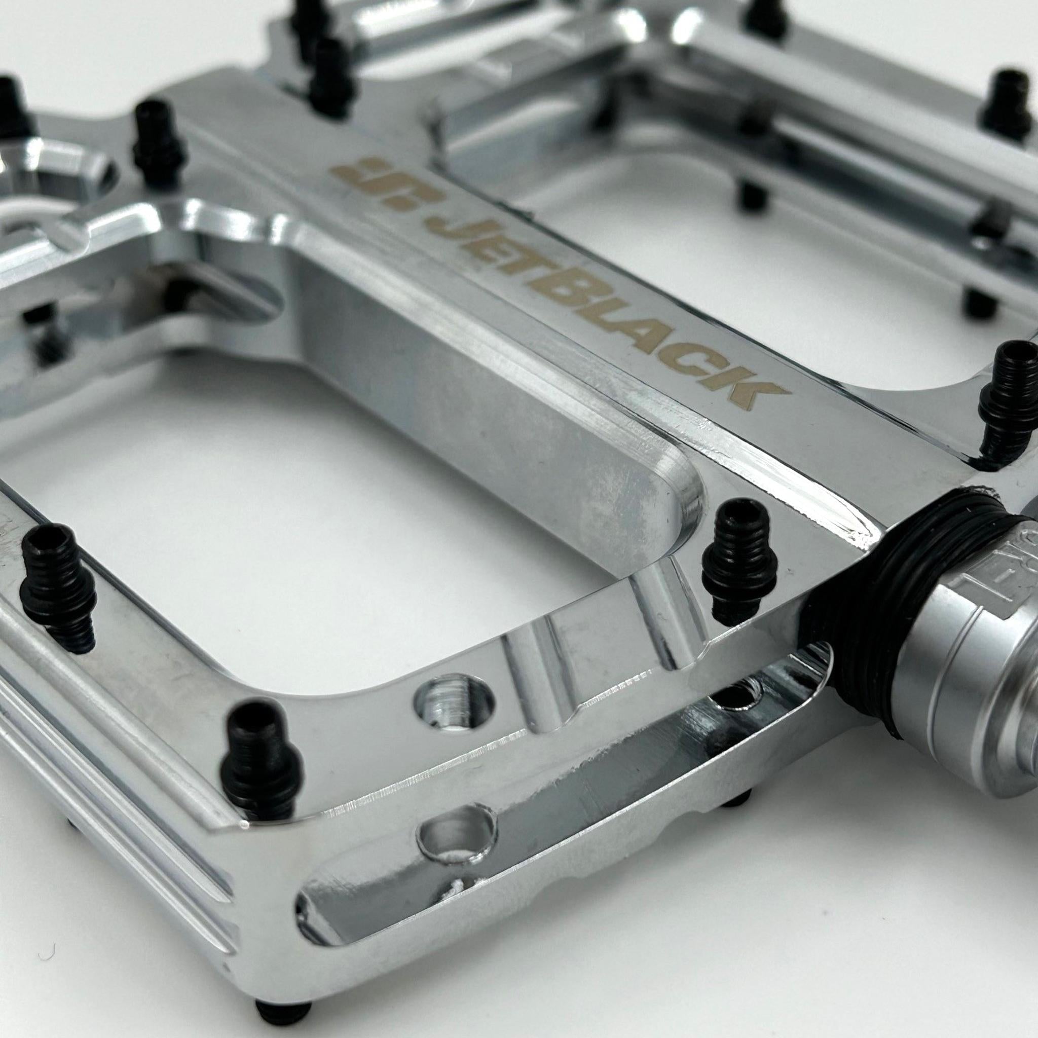 Jetblack Ultralite MTB Pedals Low Profile - Sealed Bearings Cromo  Axle Chrome