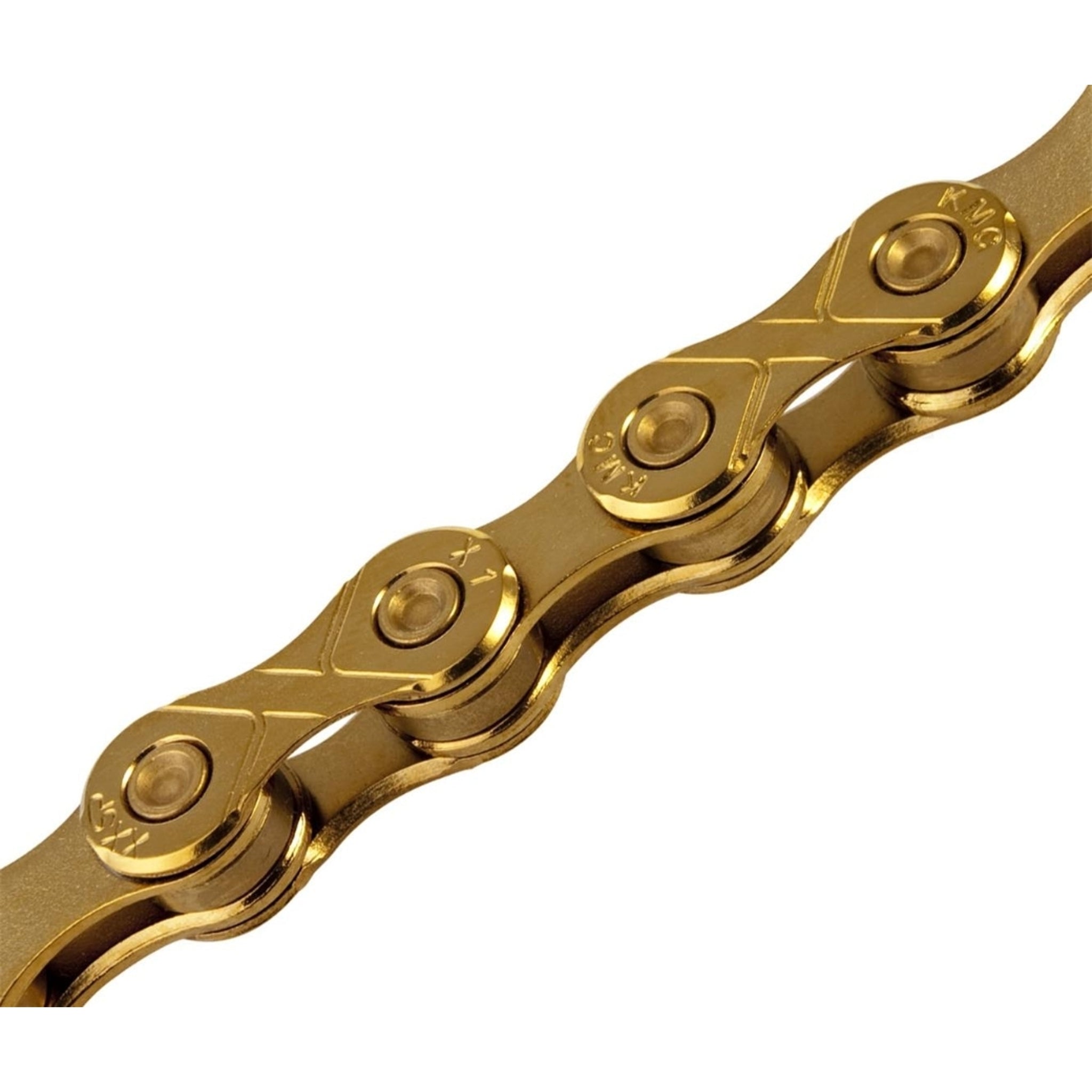 KMC E1 Chain 1 Speed 1/2" x 3/32" Ti-N Gold 110L (E-Bike Perfect)