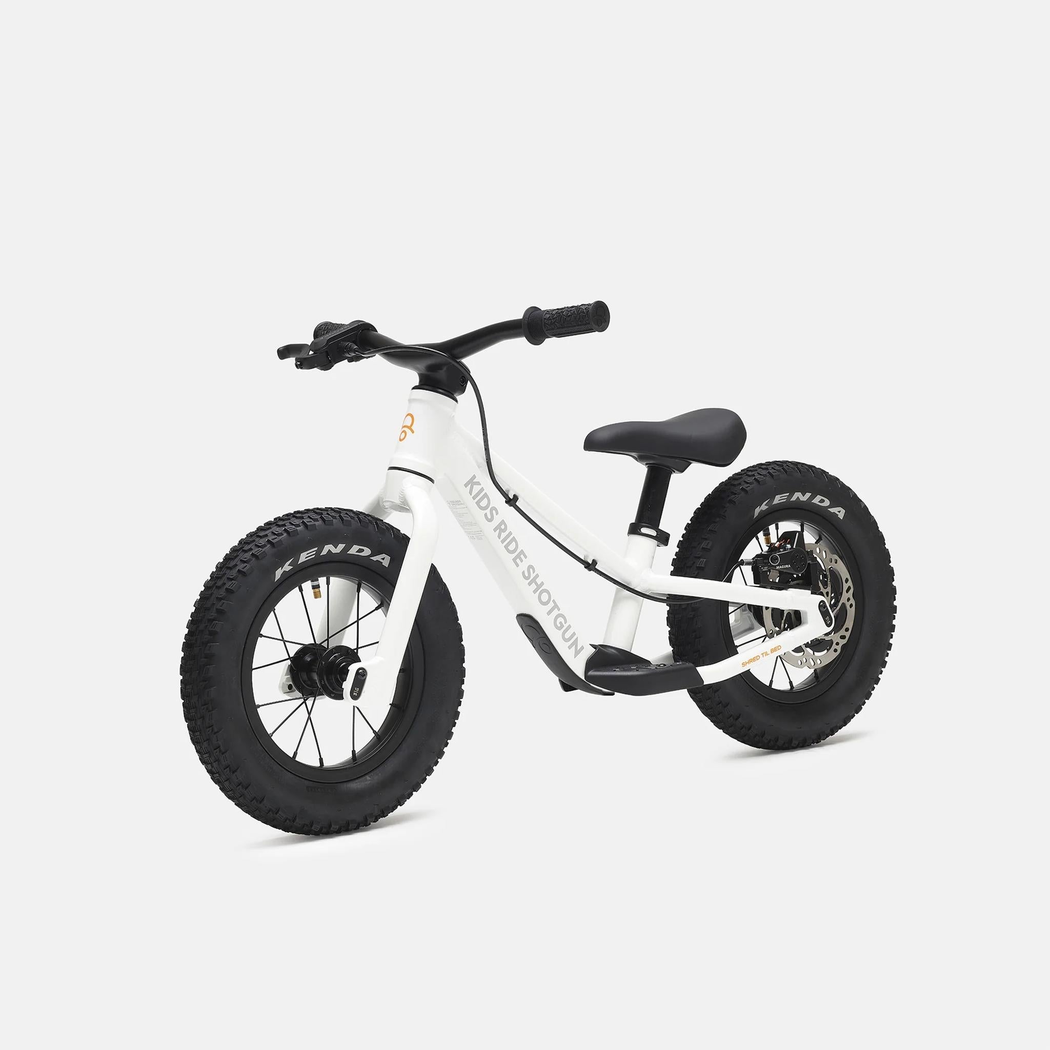 Kids Ride Shotgun Dirt Hero Off-Road Balance Bike 12" Arctic Storm White
