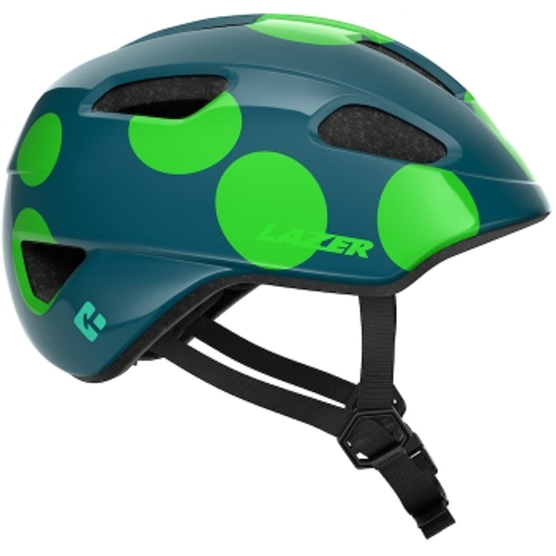 Lazer Nutz Kineticore Kids Helmet Green Dots 50-56cm