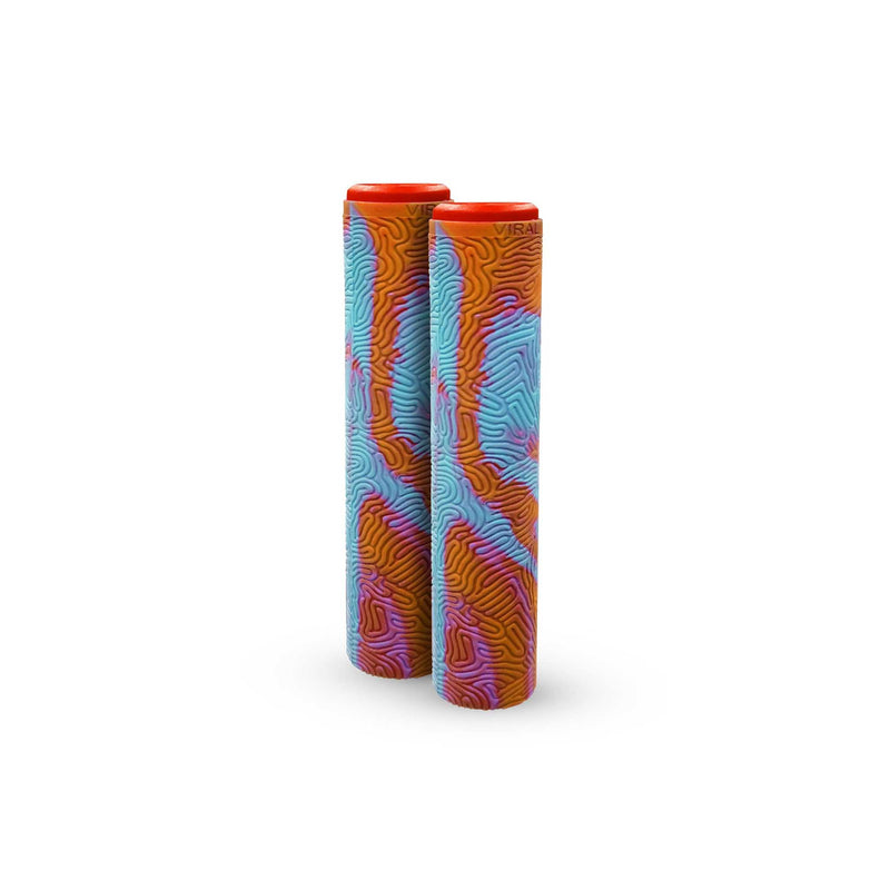 Madd Gear MFX Viral TPR Scooter Grips Teal/Orange 180mm