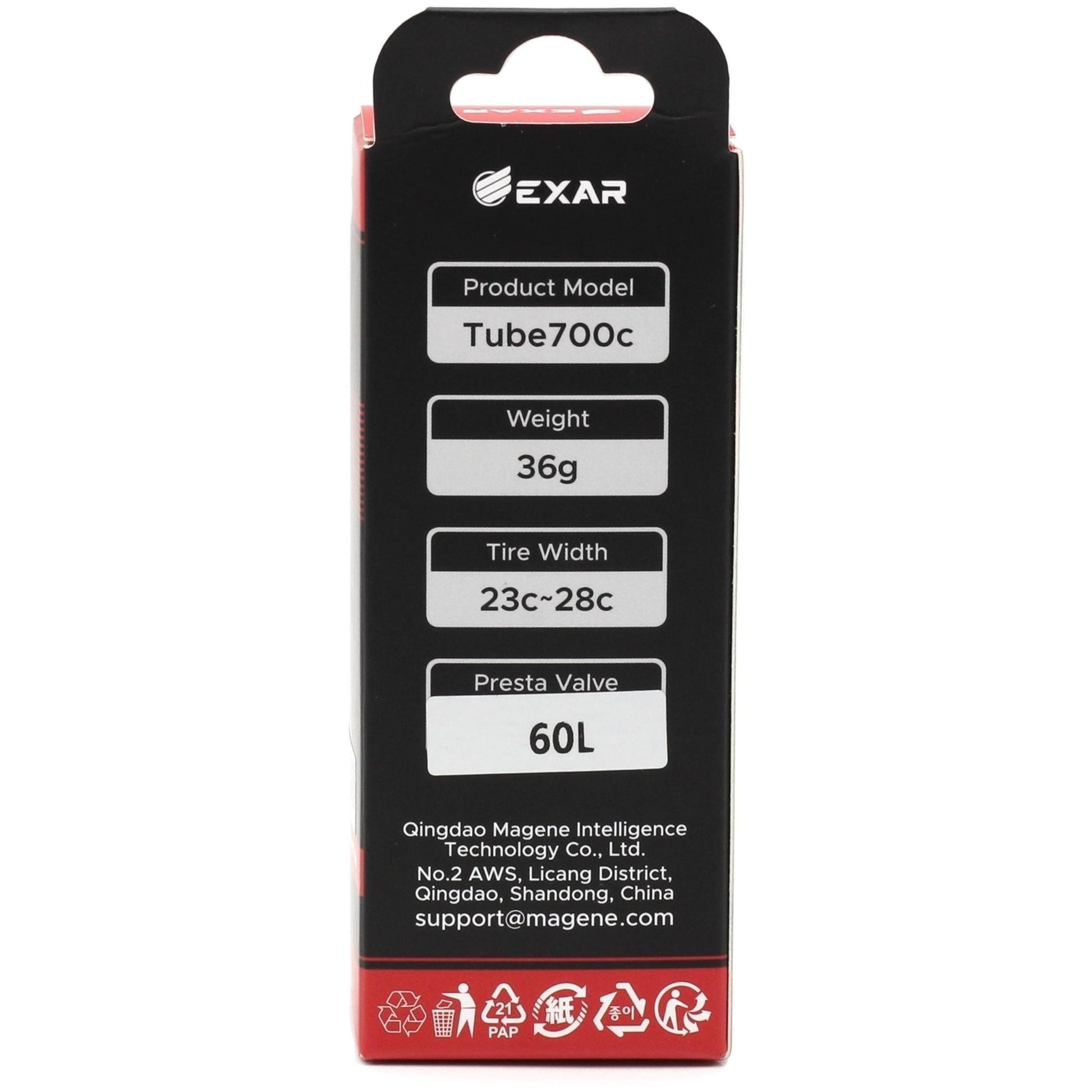 Magene EXAR TPU 45mm Presta Valve Tube 700 x 23/28c