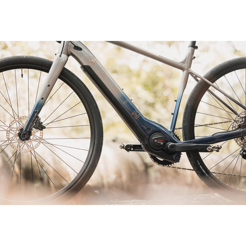 Marin Lombard E1 Electric Gravel Bike Blue Tan