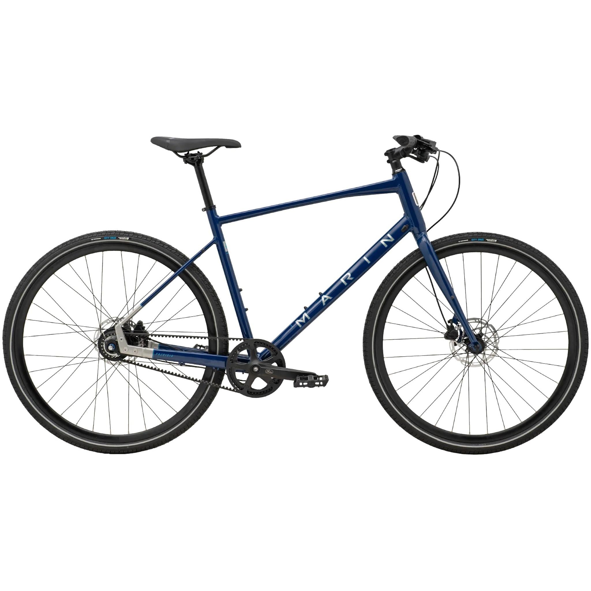 Marin Presidio 3 Belt Flat Bar Commuter Bike Blue