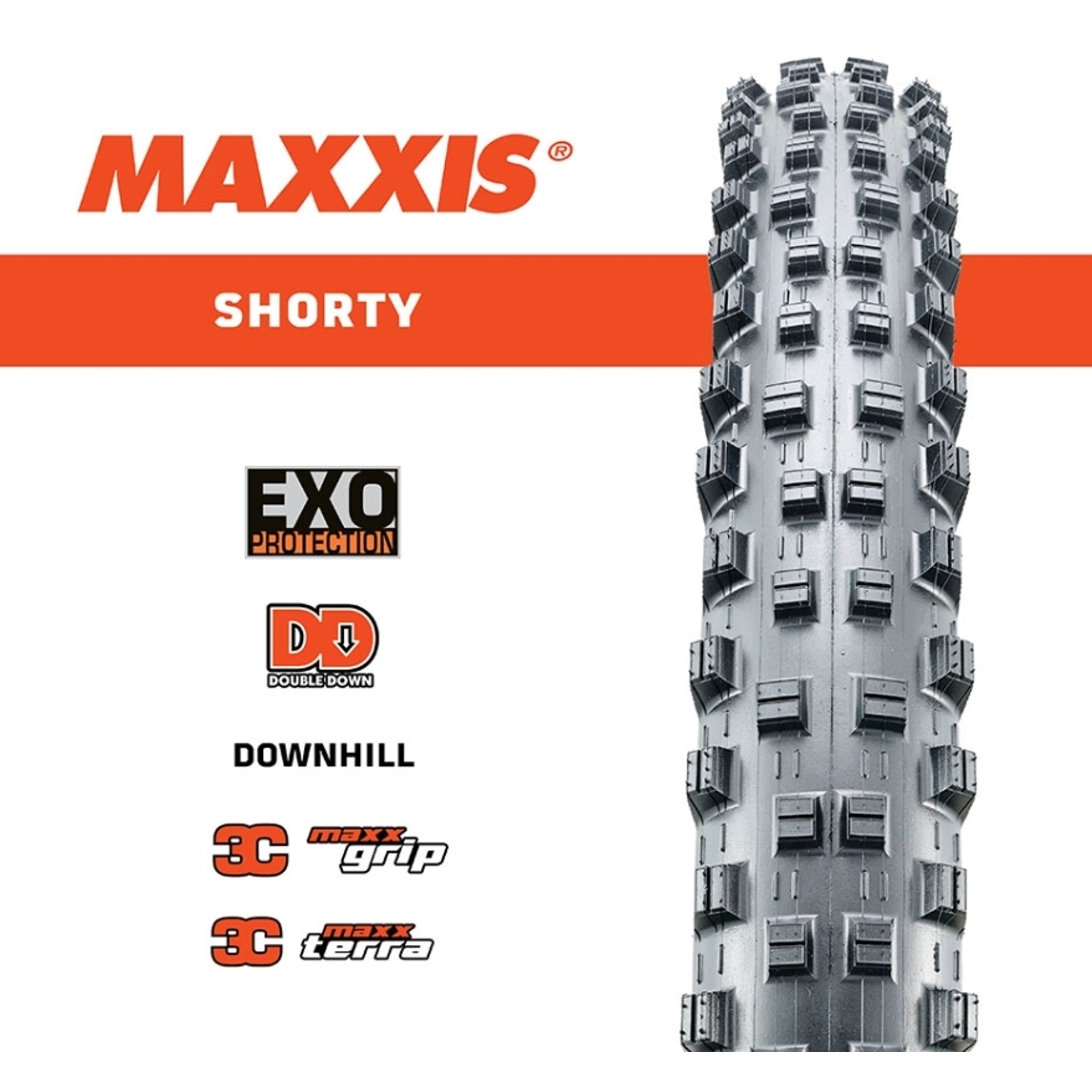 Maxxis WT Shorty Tyre 27.5 x 2.40 3C/Tr Maxx Grip Downhill Foldable