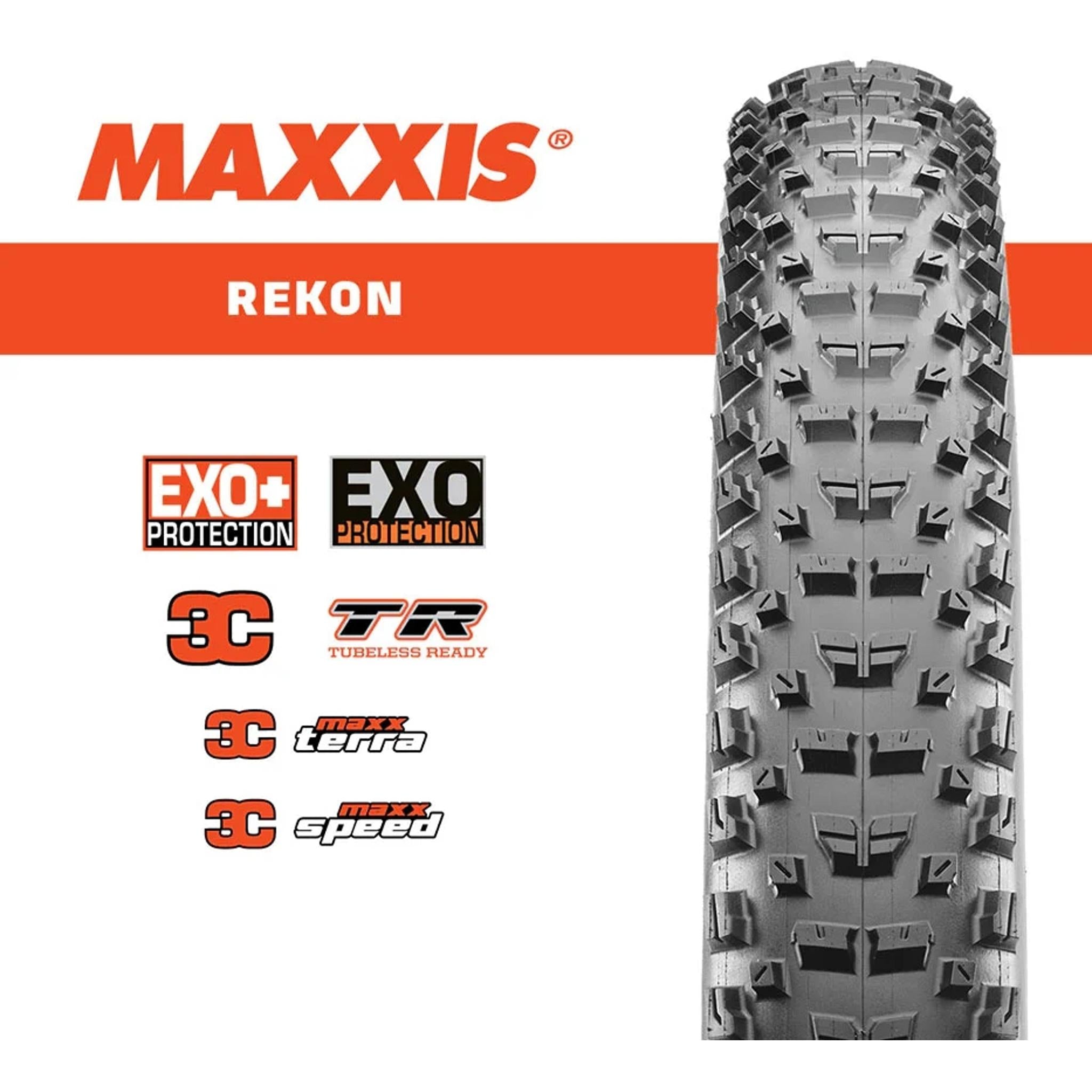 Maxxis Rekon 3C EXO TR Wire Bead MTB Tyre 29 x 2.25"