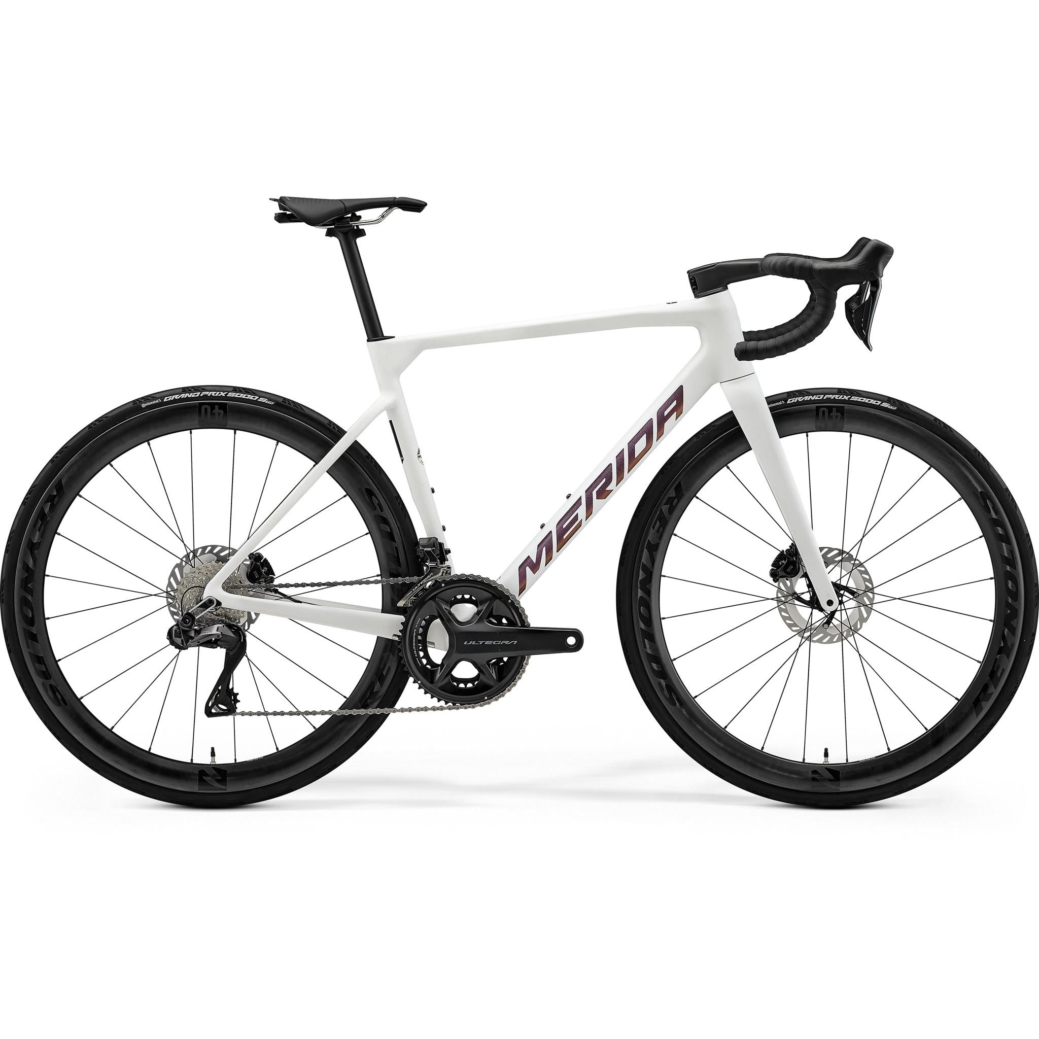 Merida Scultura 8000 Road Race Bike Matt White/Rainbow Purple