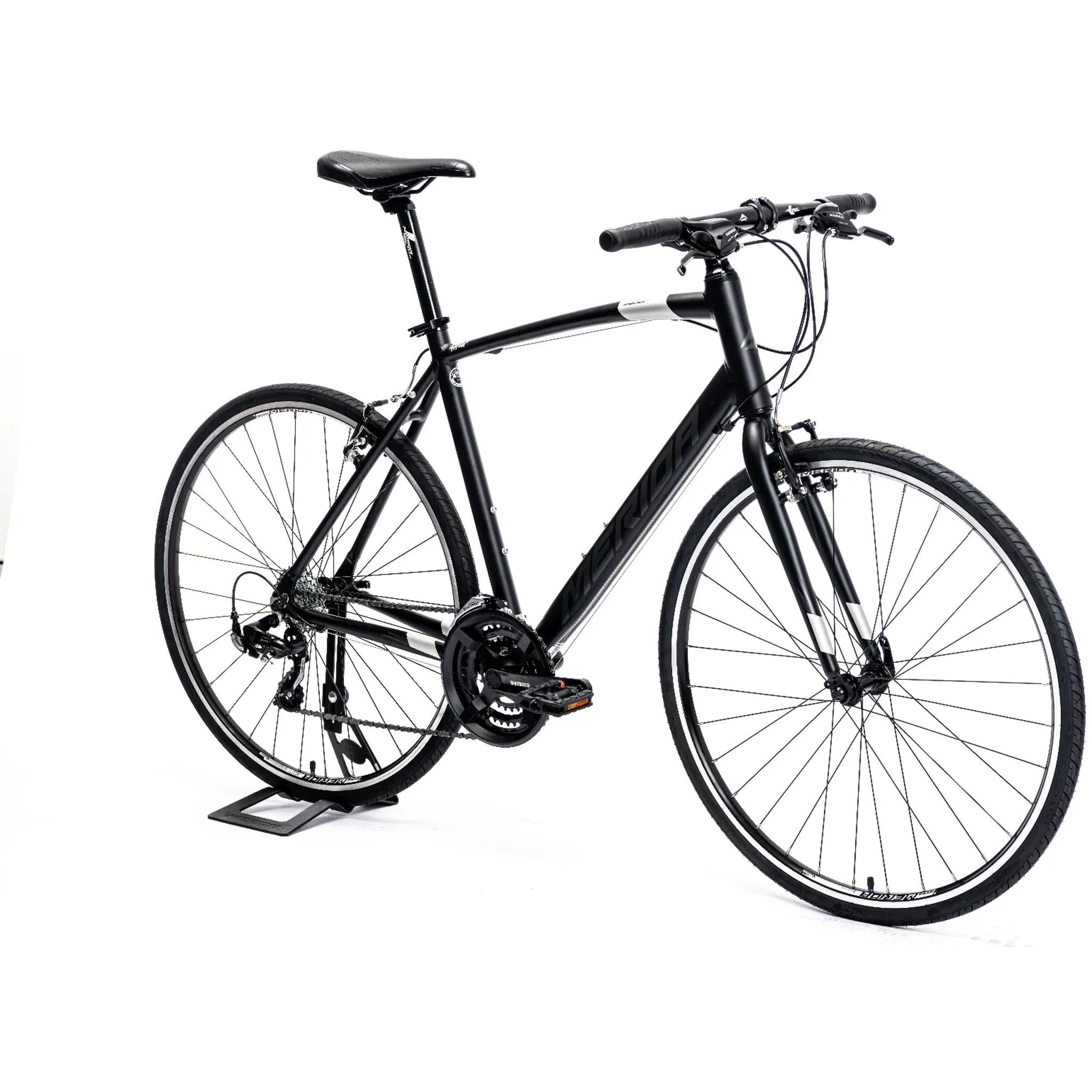 Merida Speeder 10-V Flat Bar Road Bike Matt Black/Silver