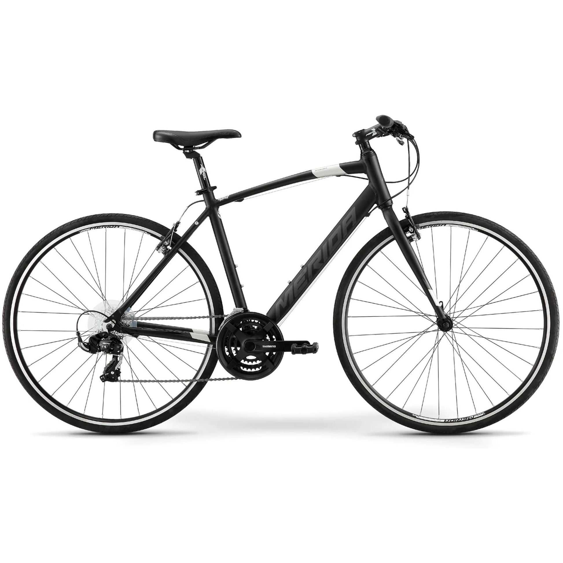 Merida Speeder 10-V Flat Bar Road Bike Matt Black/Silver
