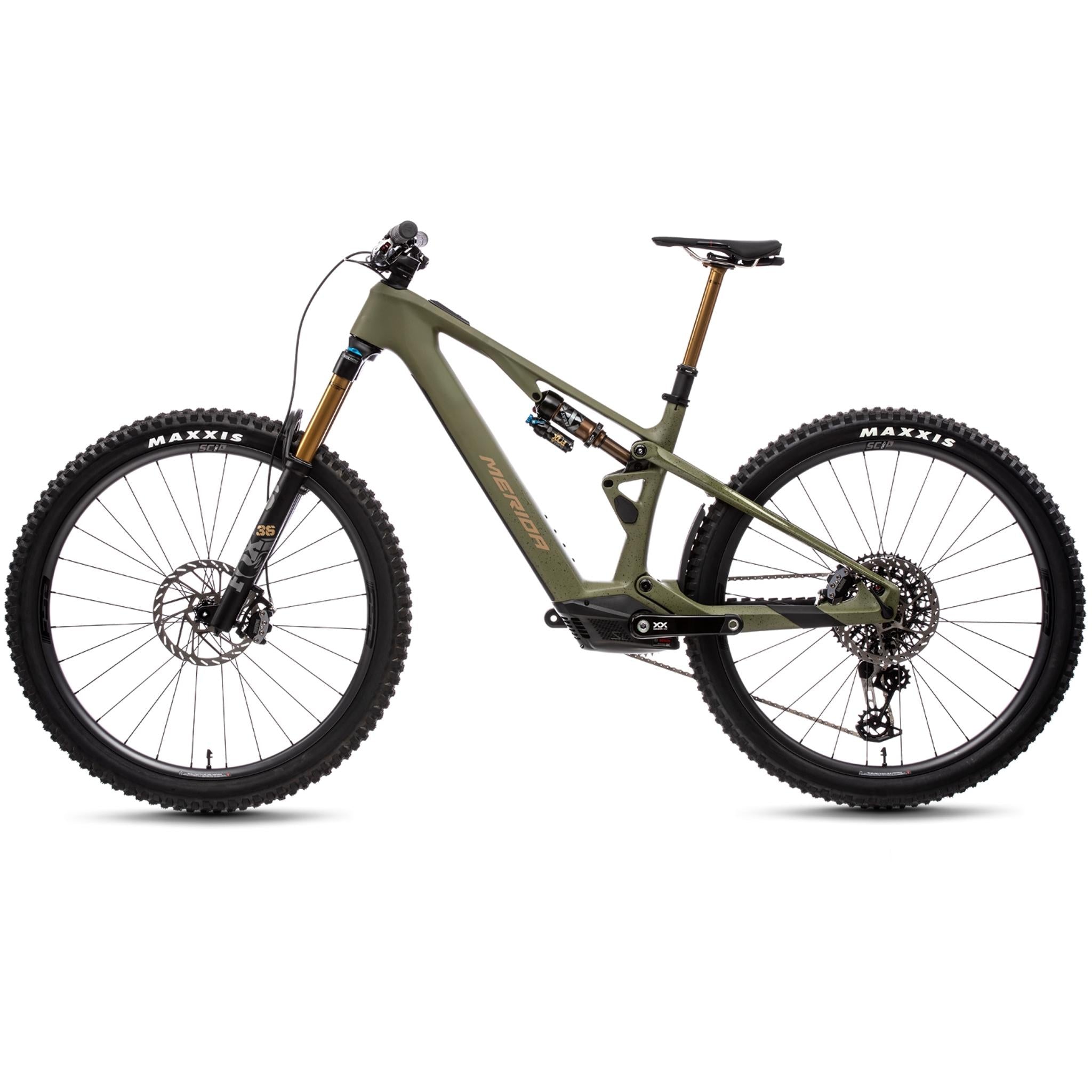 Merida eOne-Sixty SL 10K Electric Enduro Bike 400Wh Battery Silk Anaconda Green/Brown