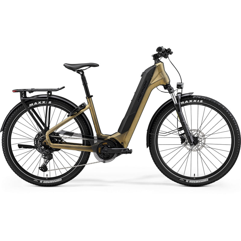 Merida Espresso CC 575 EQ Trekking Electric Bike 750Wh Battery Matt Sparkling Gold (Black)